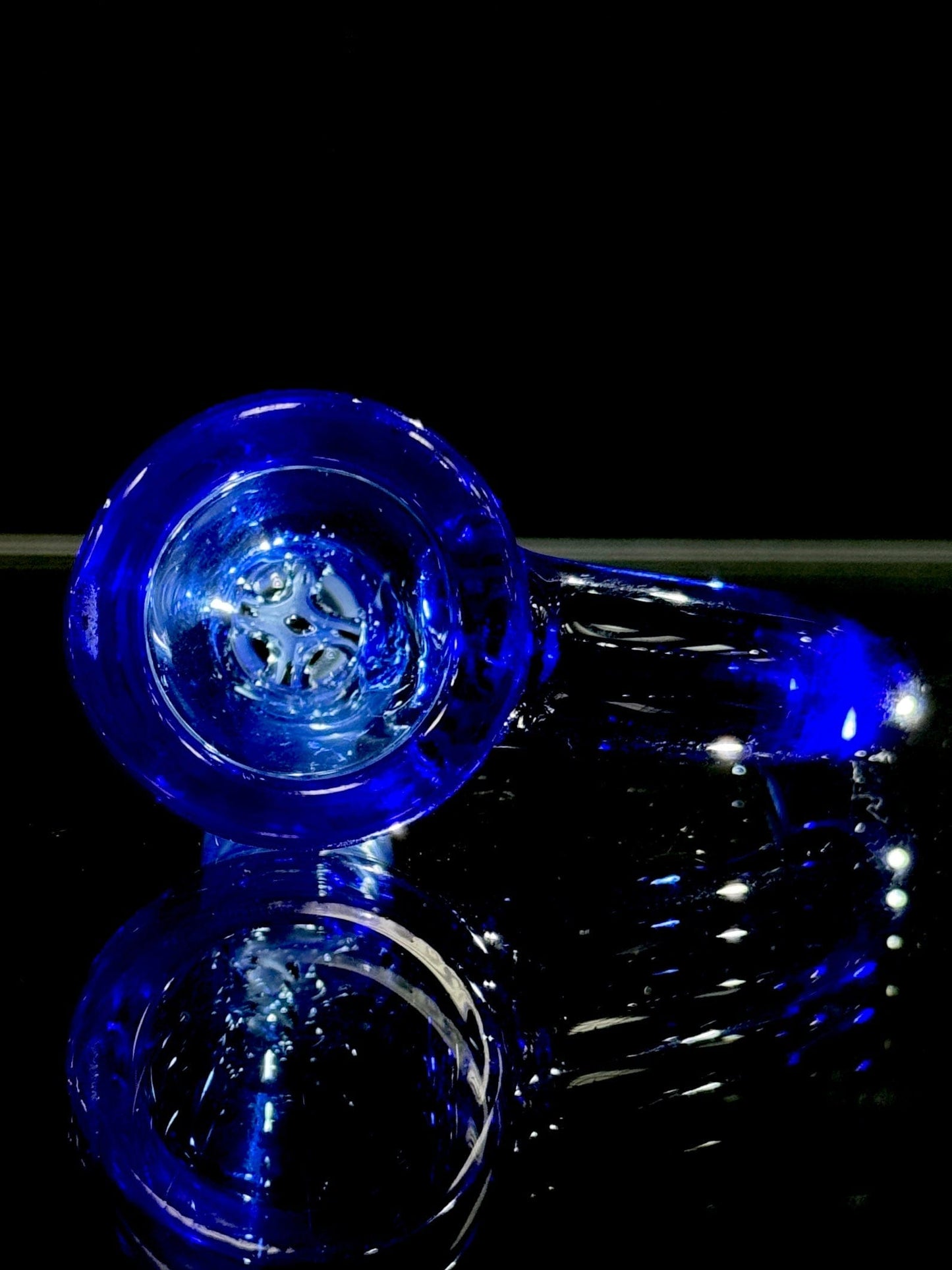 Greek Glass 14mm Slide - Blue Cobalt Default Headies Hideout