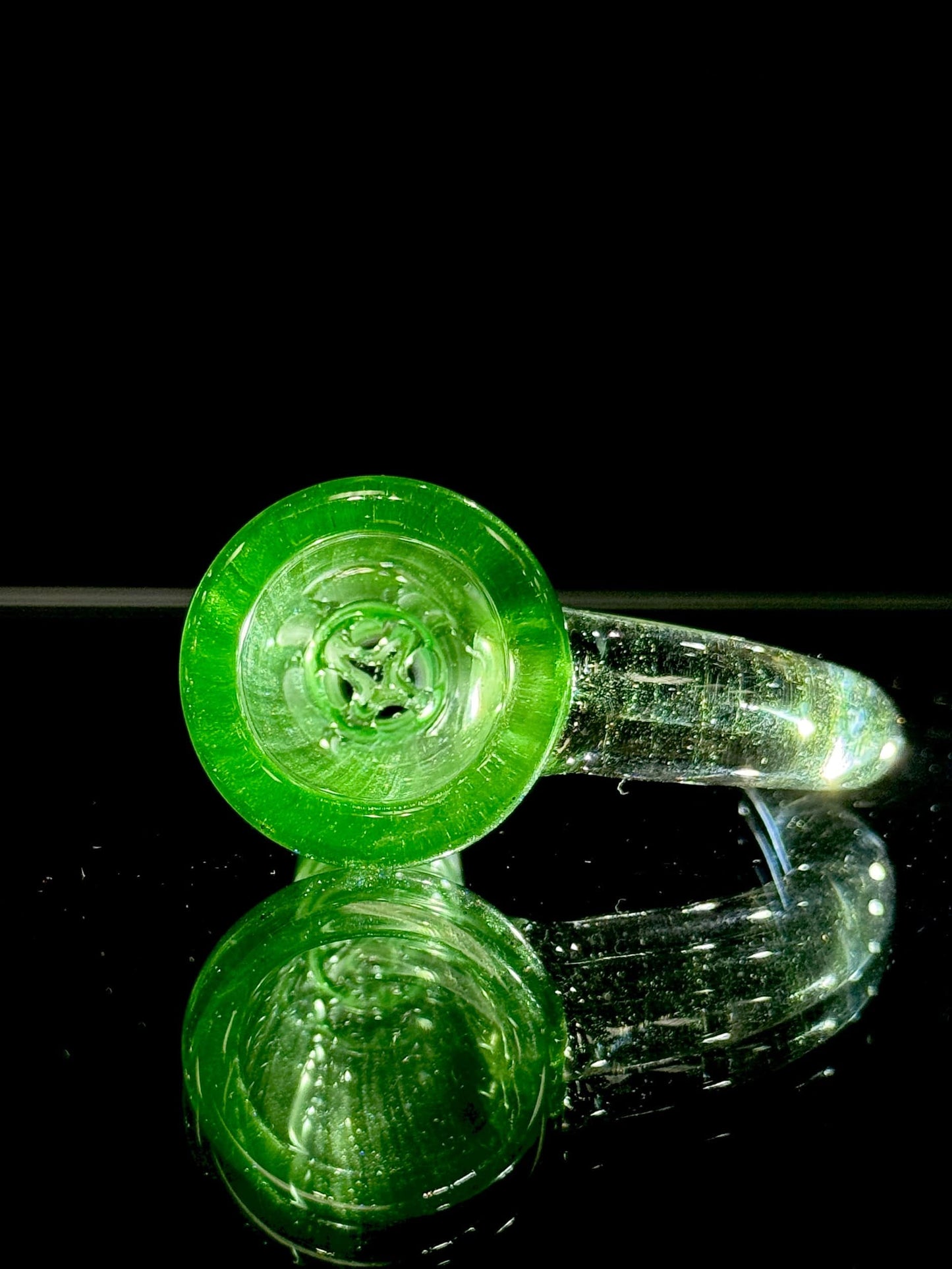 Greek Glass 14mm Slide - Green Stardust Default Headies Hideout