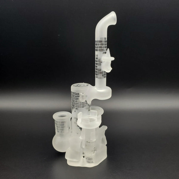 Jebb Glass Small Castle #16 - Clear Headie Glass Headies Hideout