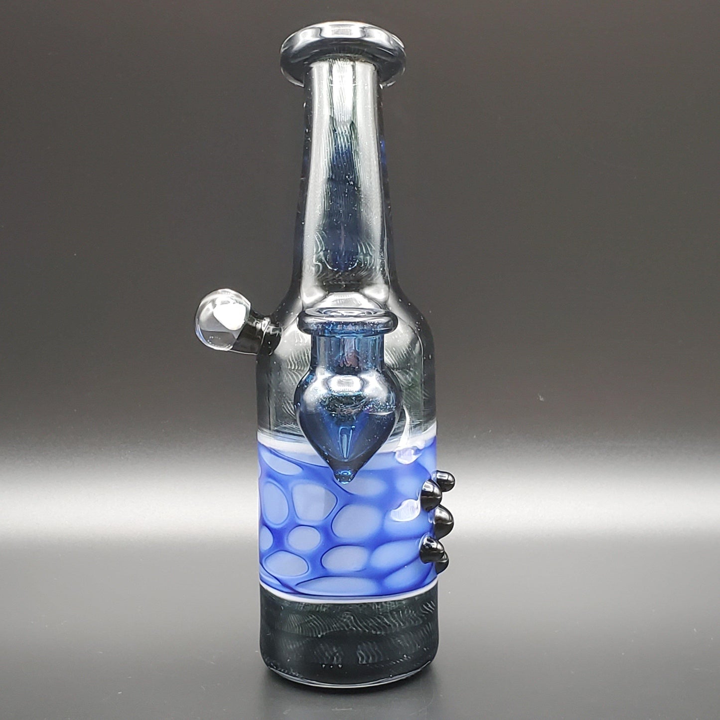 Redbone Glass Barrel Rig - Blue Stardust and Blue Honeycomb Headie Glass Headies Hideout
