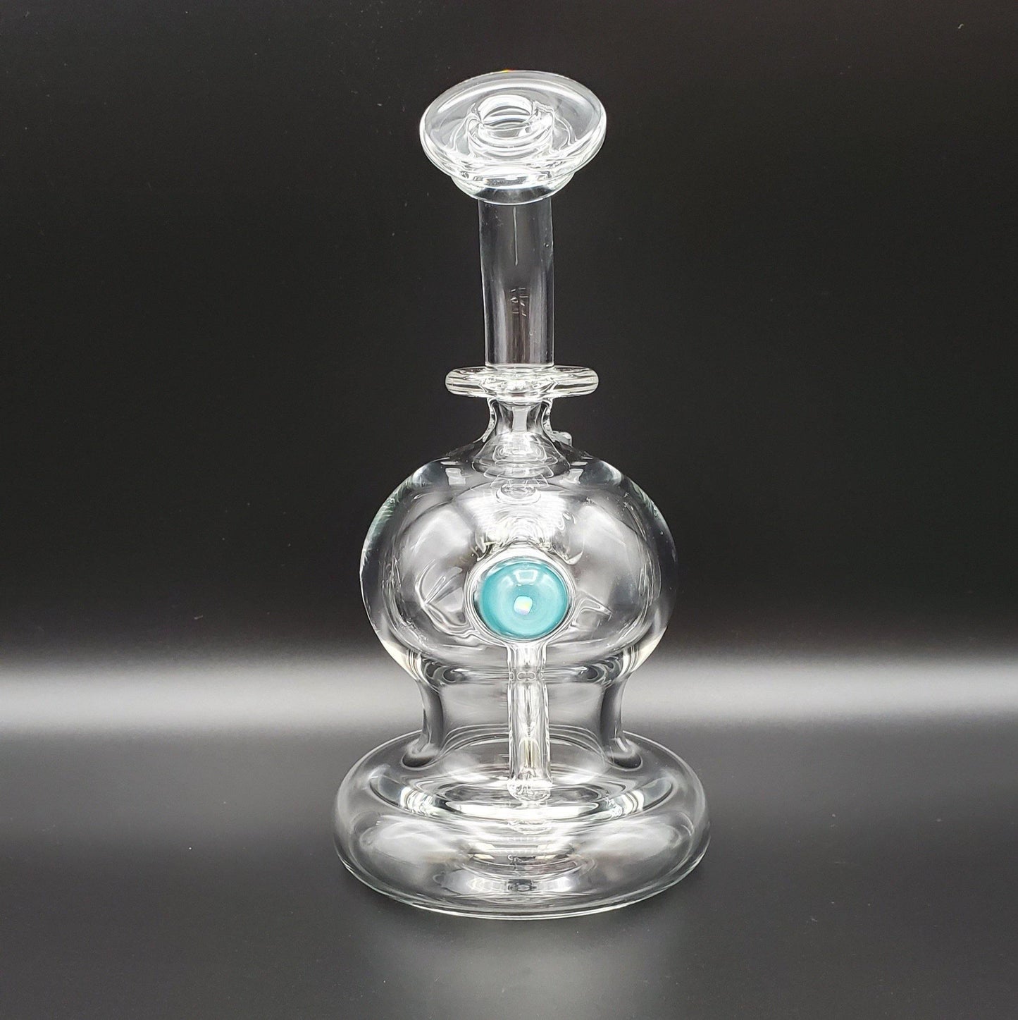 Tedrow Glass Bubble Base with Opal - Agua Azul Headie Glass Headies Hideout