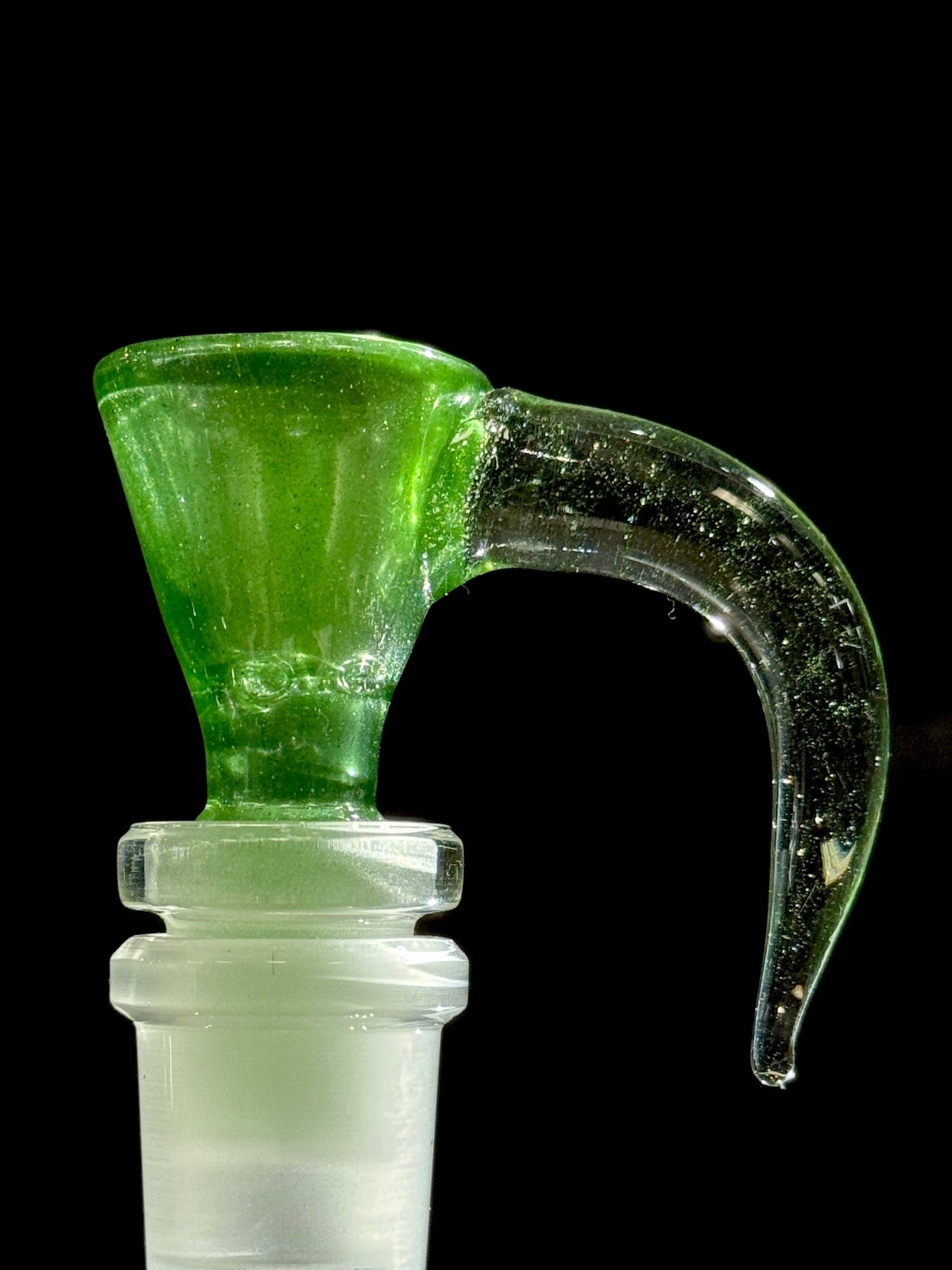 Greek Glass 14mm Slide - Green Stardust Default Headies Hideout