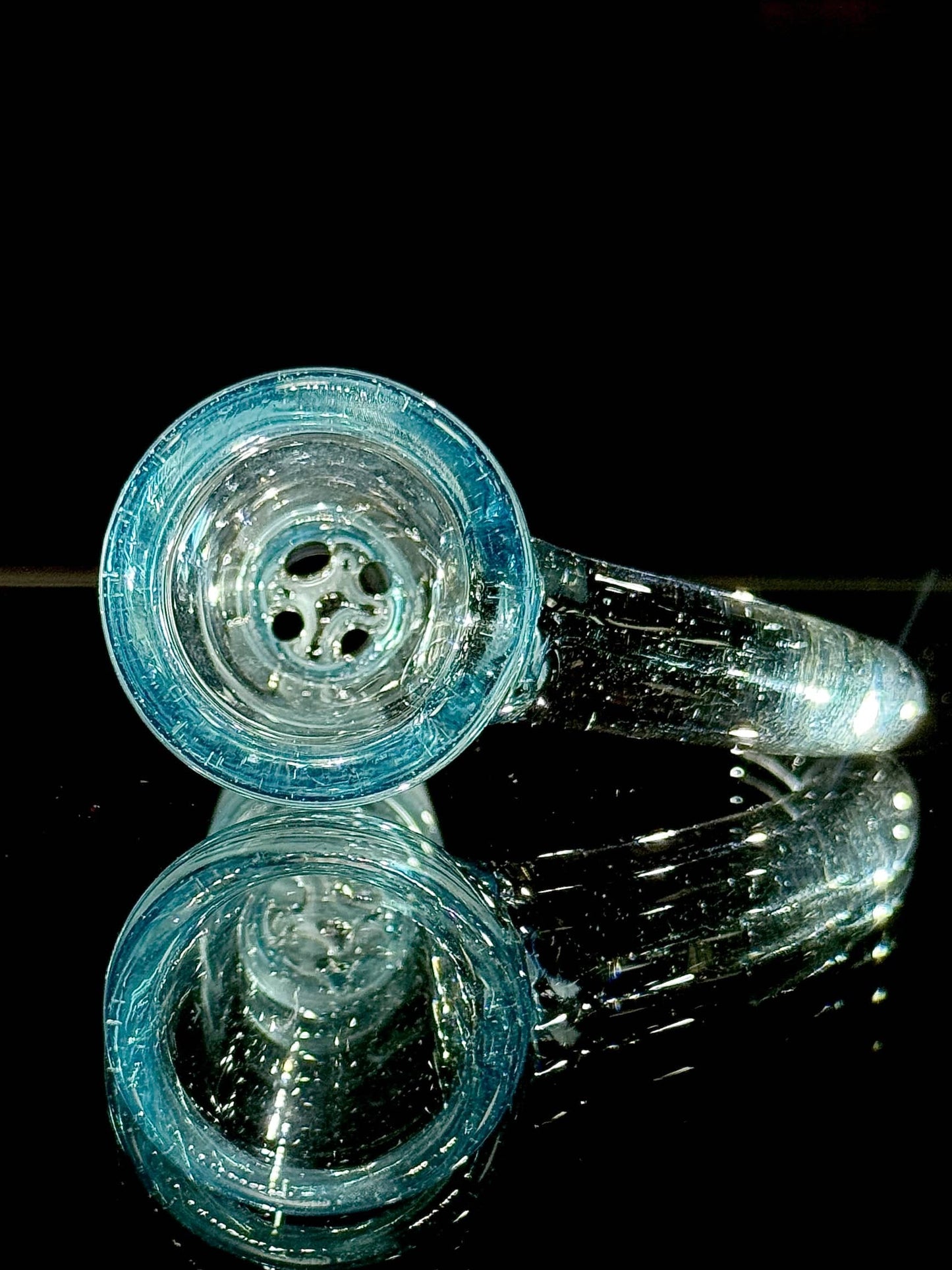 Greek Glass 18mm Slide - Atomic Blue Stardust Default Headies Hideout