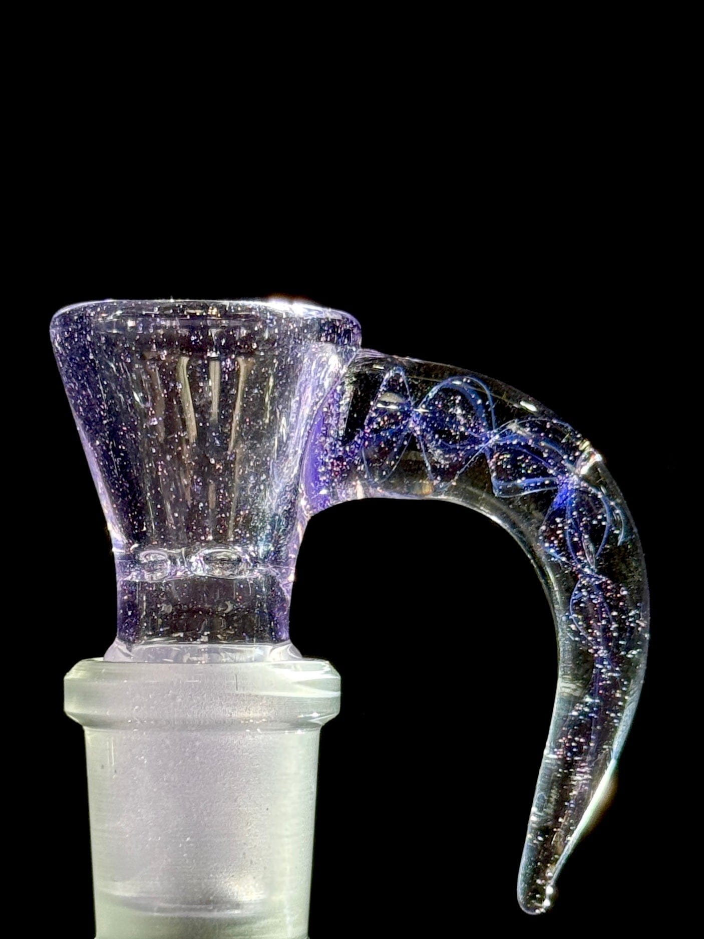 Greek Glass 18mm Slide - Purple Lollipop Default Headies Hideout
