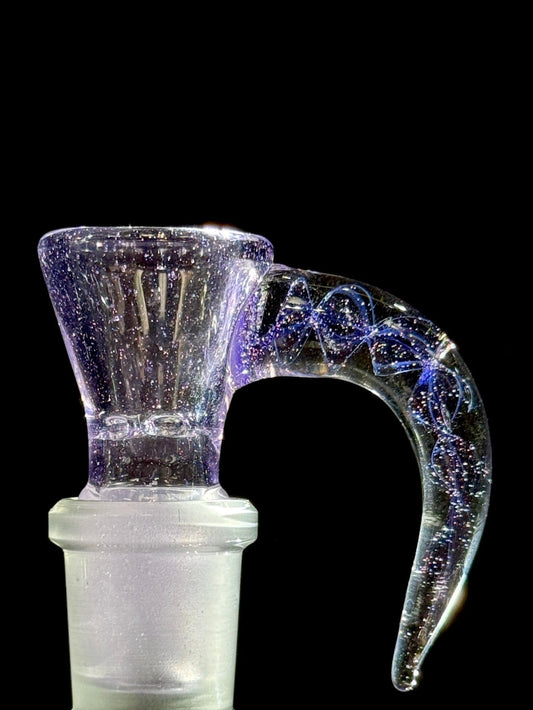 Greek Glass 18mm Slide - Purple Lollipop Default Headies Hideout