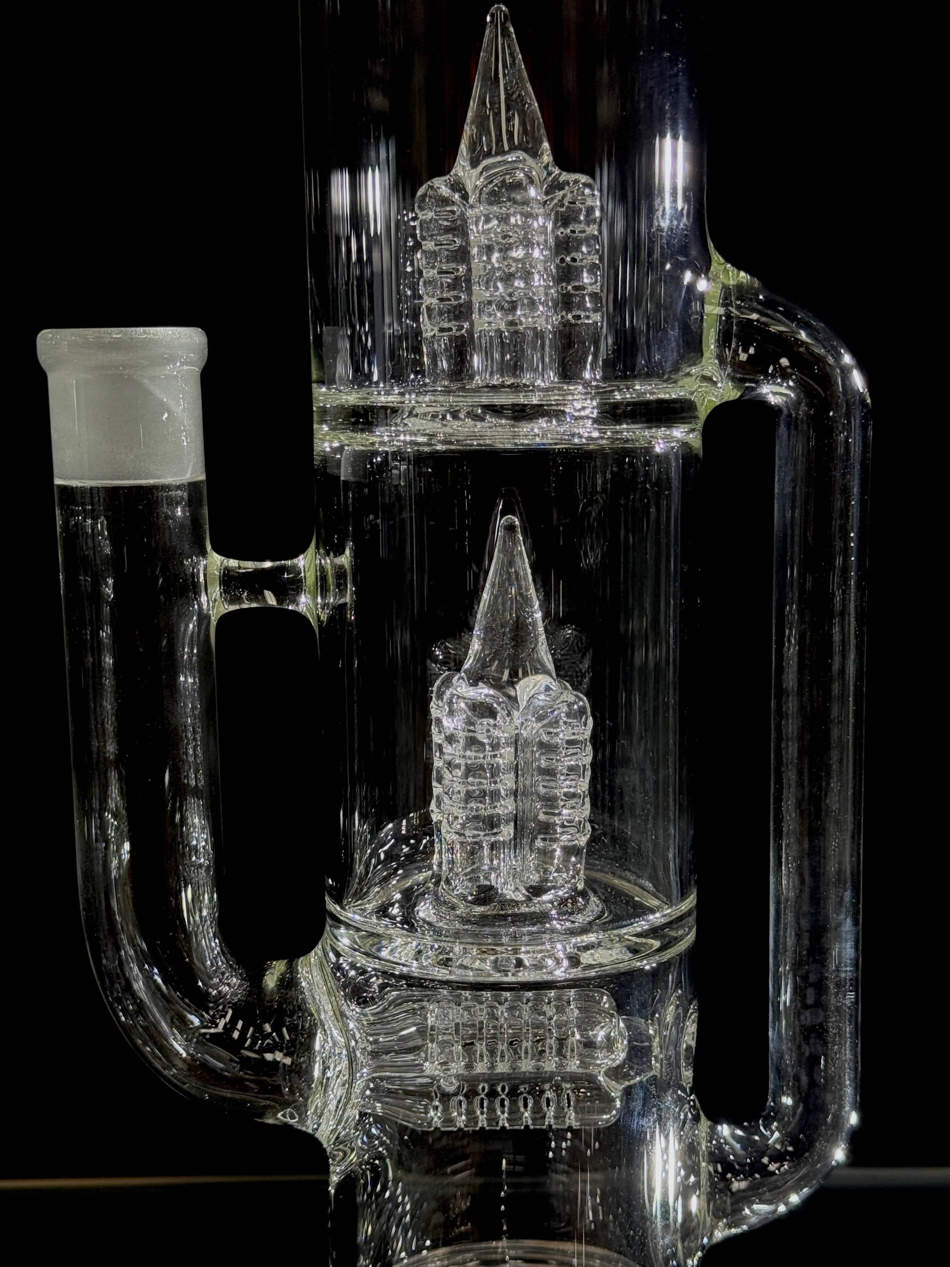 Greek Glass Double Drop Recycler Default Headies Hideout