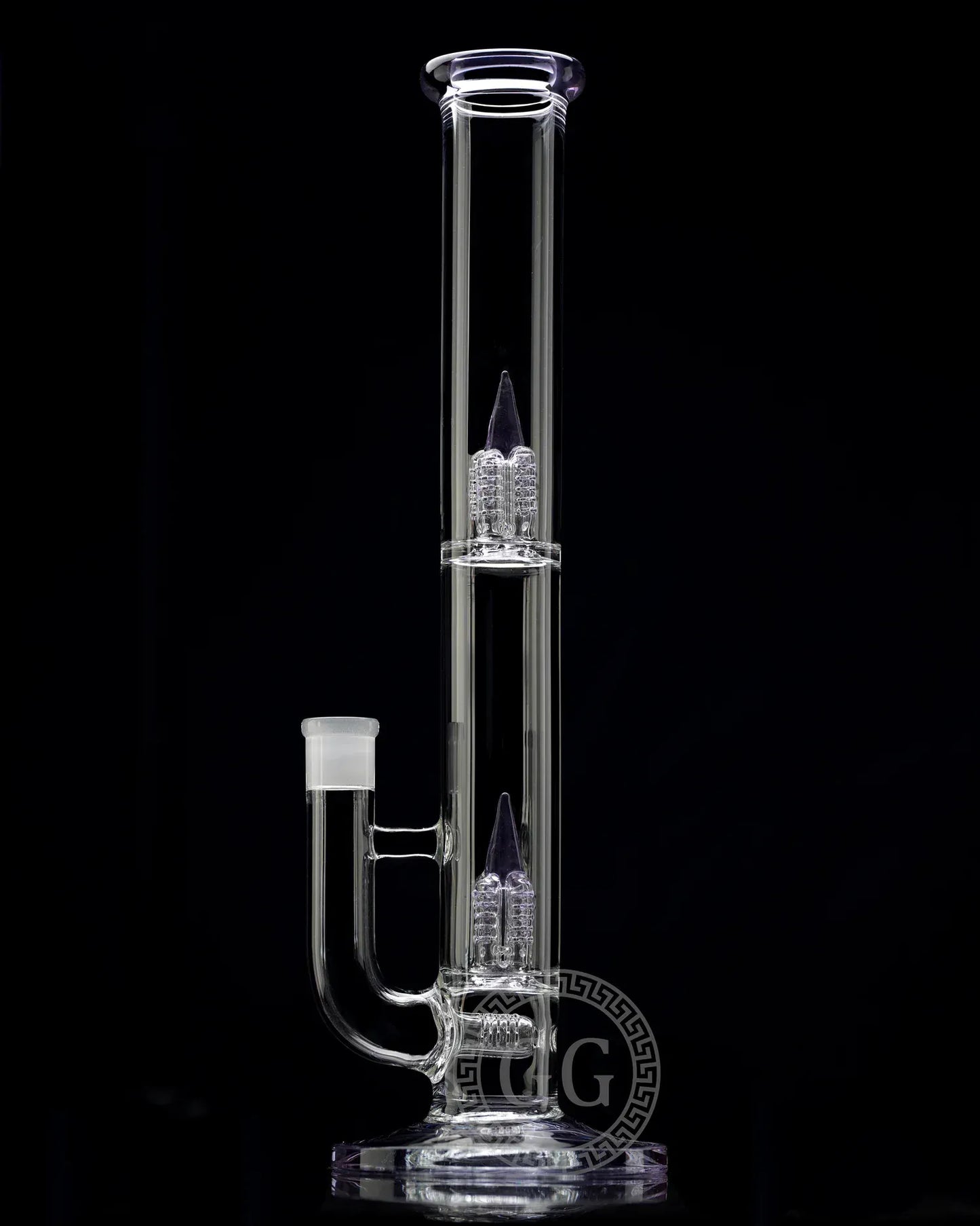 Greek Glass Inline Inverted 4 - CFL Purple Default Headies Hideout