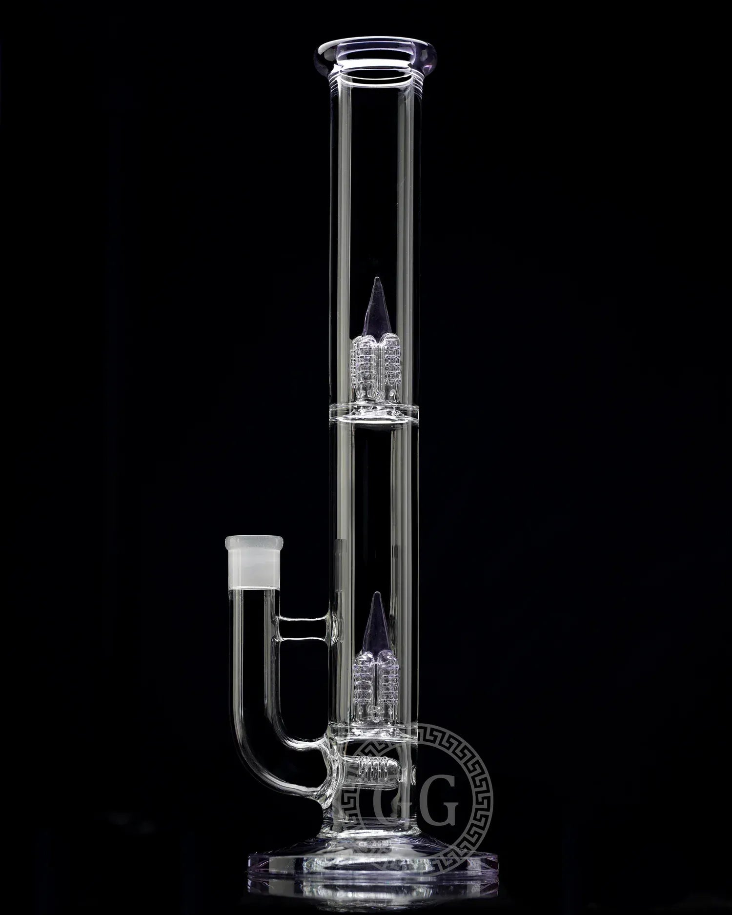 Greek Glass Inline Inverted 4 - CFL Purple Default Headies Hideout