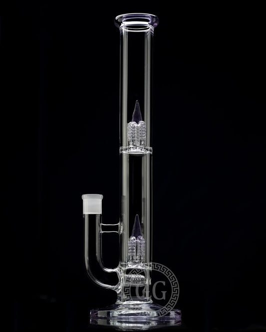 Greek Glass Inline Inverted 4 - CFL Purple Default Headies Hideout