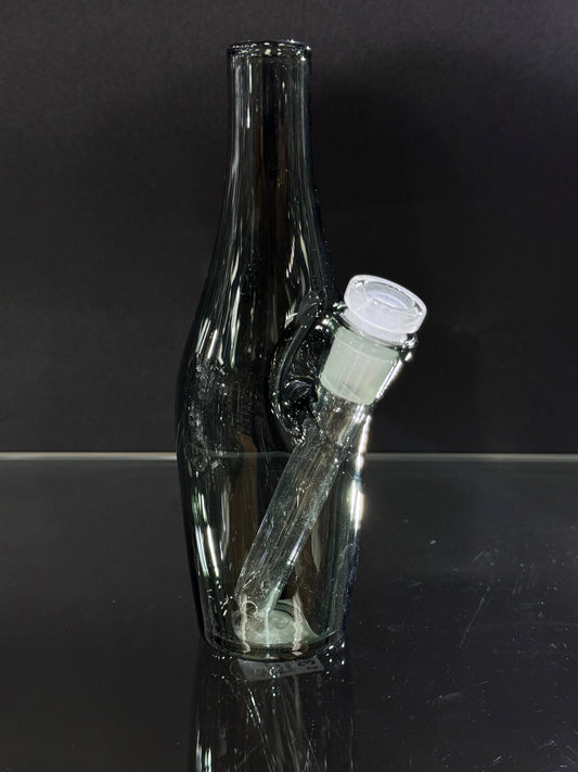 Greek Glass Saki Bottle - Charcoal Gray  (UV) Default Headies Hideout