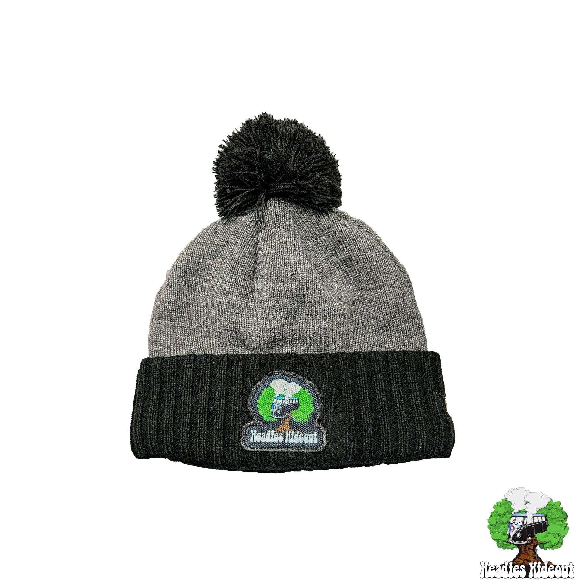 Headies Hideout Beanie - Style 3 With Poofball Default Headies Hideout