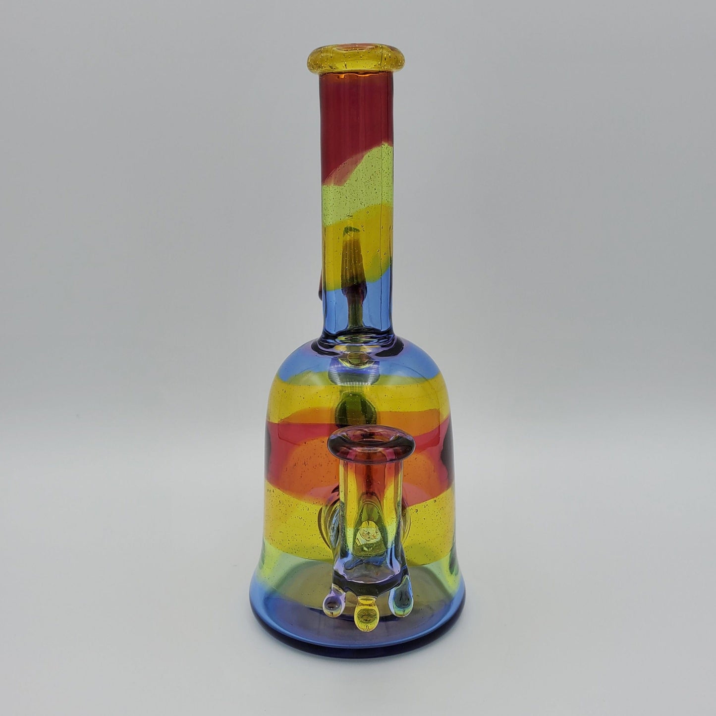 JustDewit Glass Shredder - Rainbow with 3 Opals Headie Glass Headies Hideout