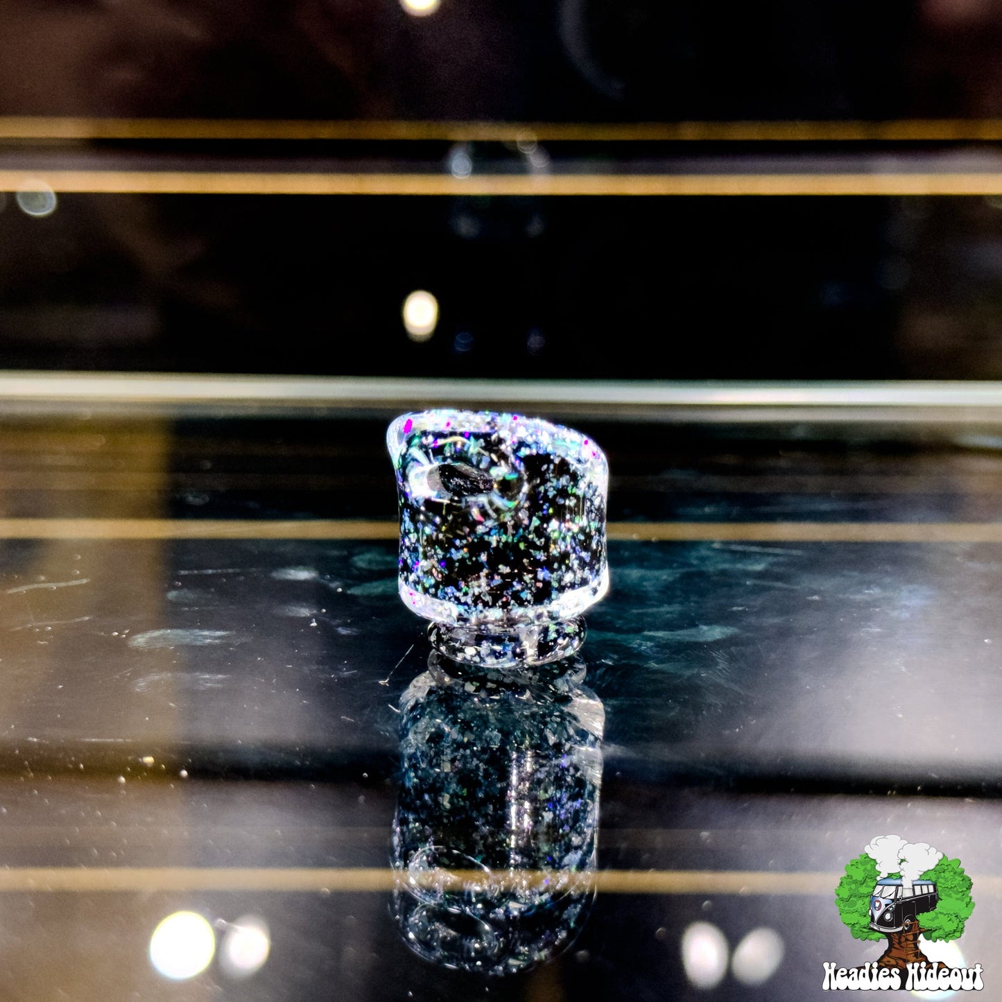 Organik Glass Pivot Top - Crushed Opal Over Black Default Headies Hideout