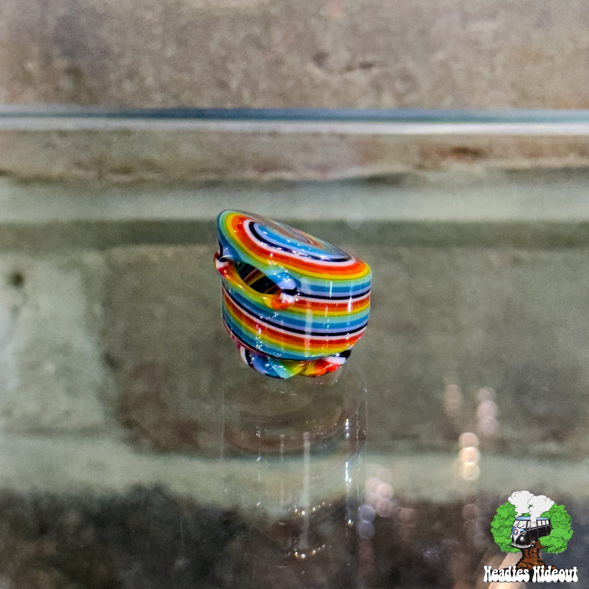 Organik Glass Pivot Top - Rainbow Linework Default Headies Hideout