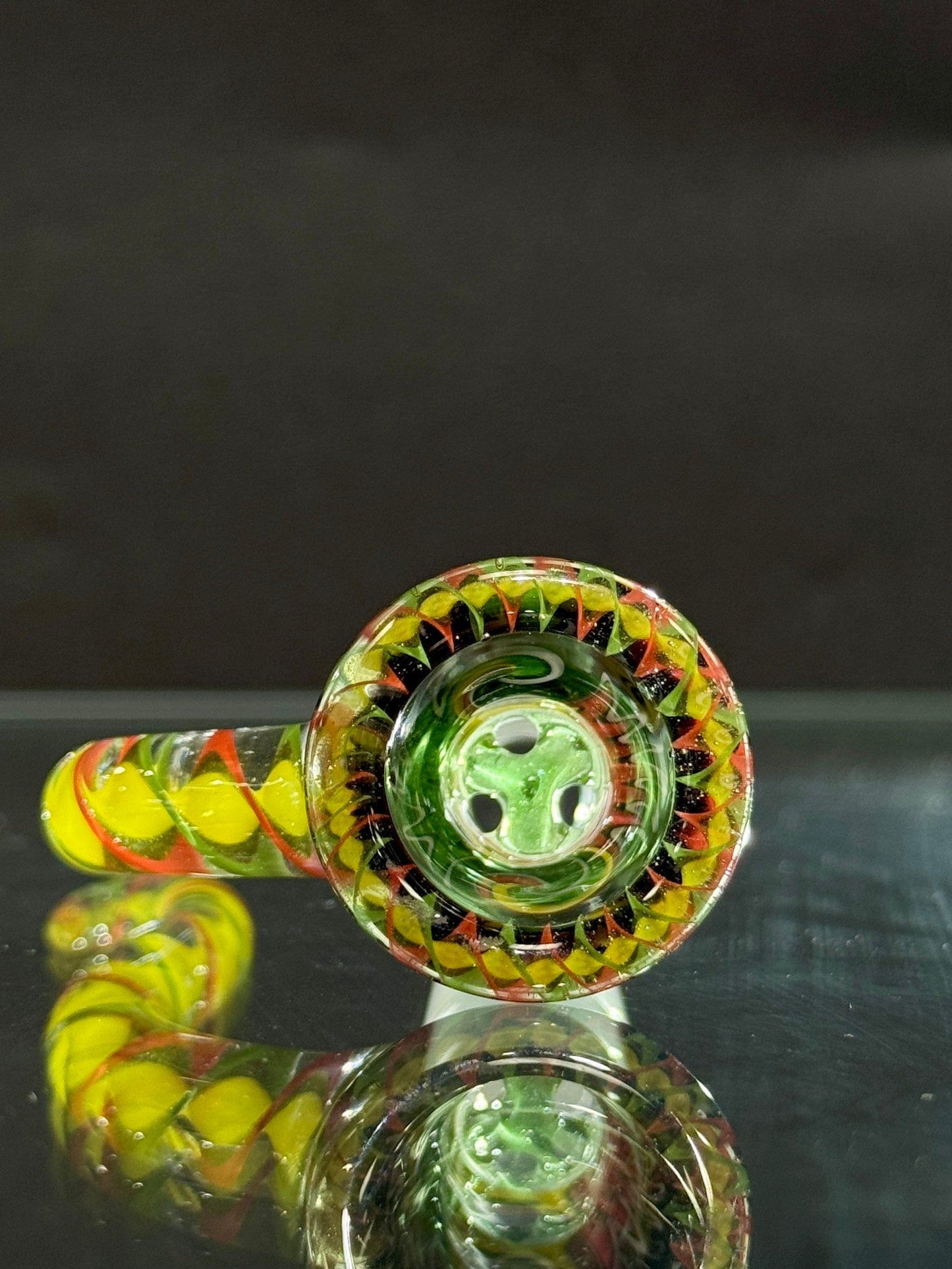 Willstar Glass 14mm 3 Hole Slide Design #2b Default Headies Hideout