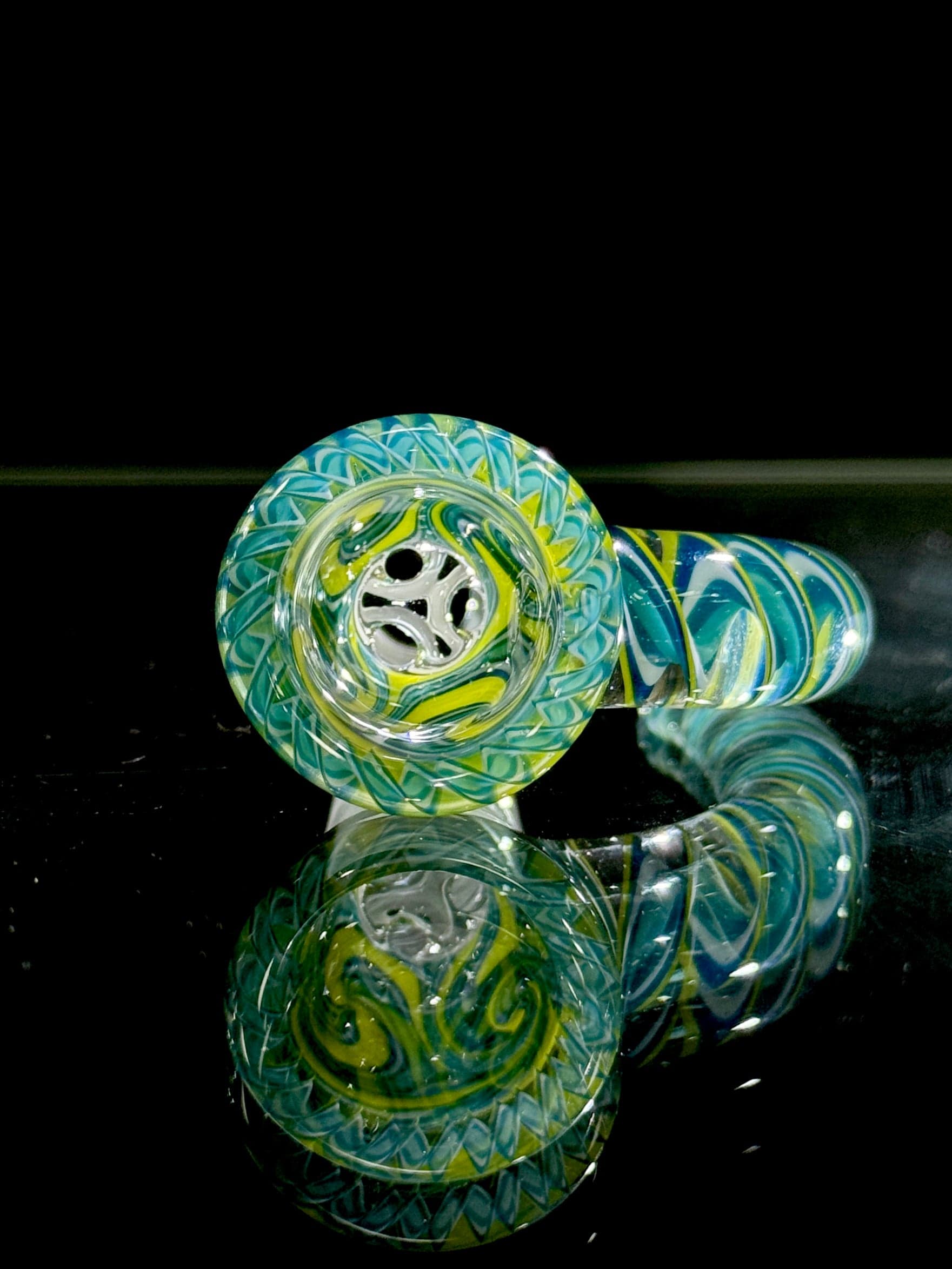 Willstar Glass 14mm 3 Hole Slide Design #4b Default Headies Hideout