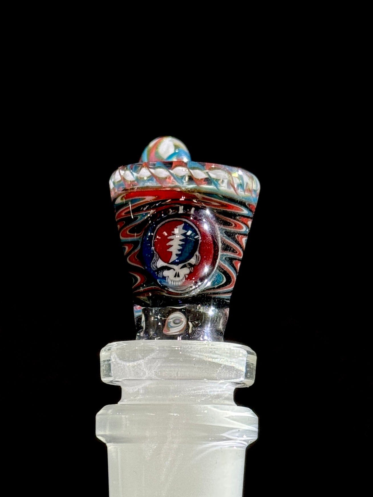 Willstar Glass 14mm Slide - Design #1A Grateful Dead Default Headies Hideout