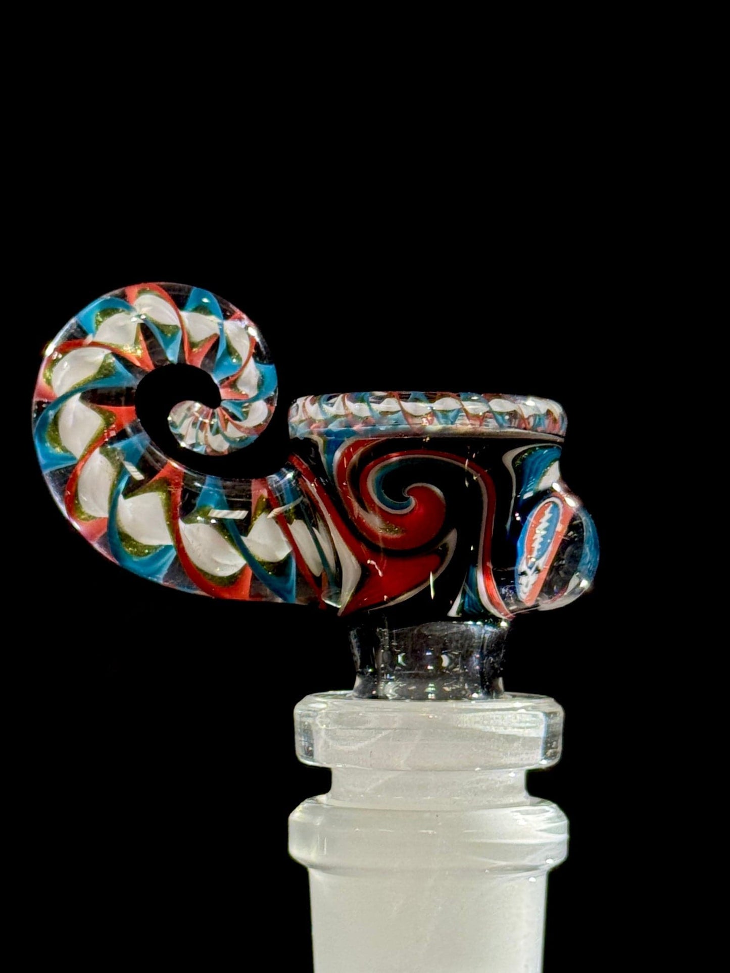 Willstar Glass 14mm Slide - Design #2A Grateful Dead Default Headies Hideout