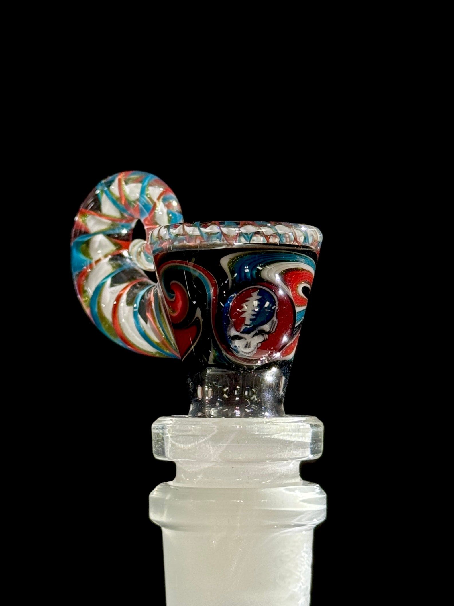 Willstar Glass 14mm Slide - Design #2A Grateful Dead Default Headies Hideout