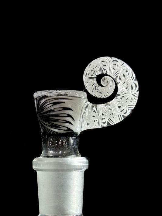 Willstar Glass 18mm Slide - Design #3A Black & White Default Headies Hideout