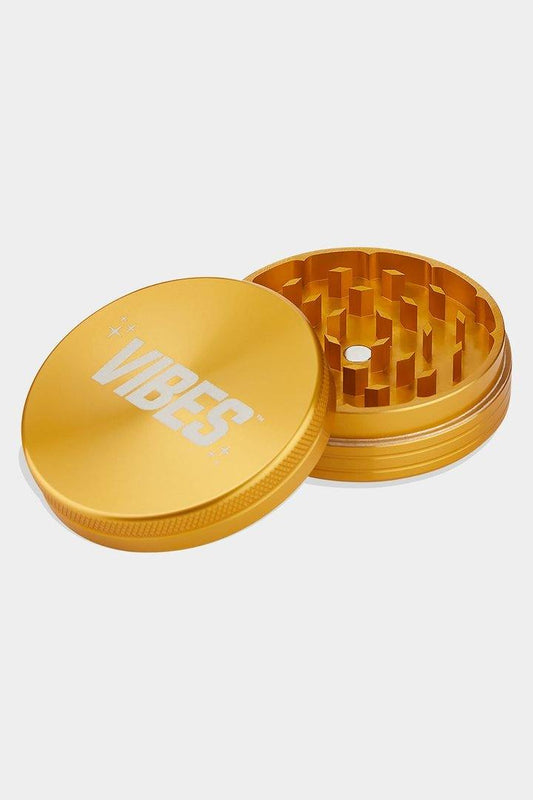 Aerospaced x Vibes Grinder 2Pcs - 2.5" - Gold Grinder Headies Hideout
