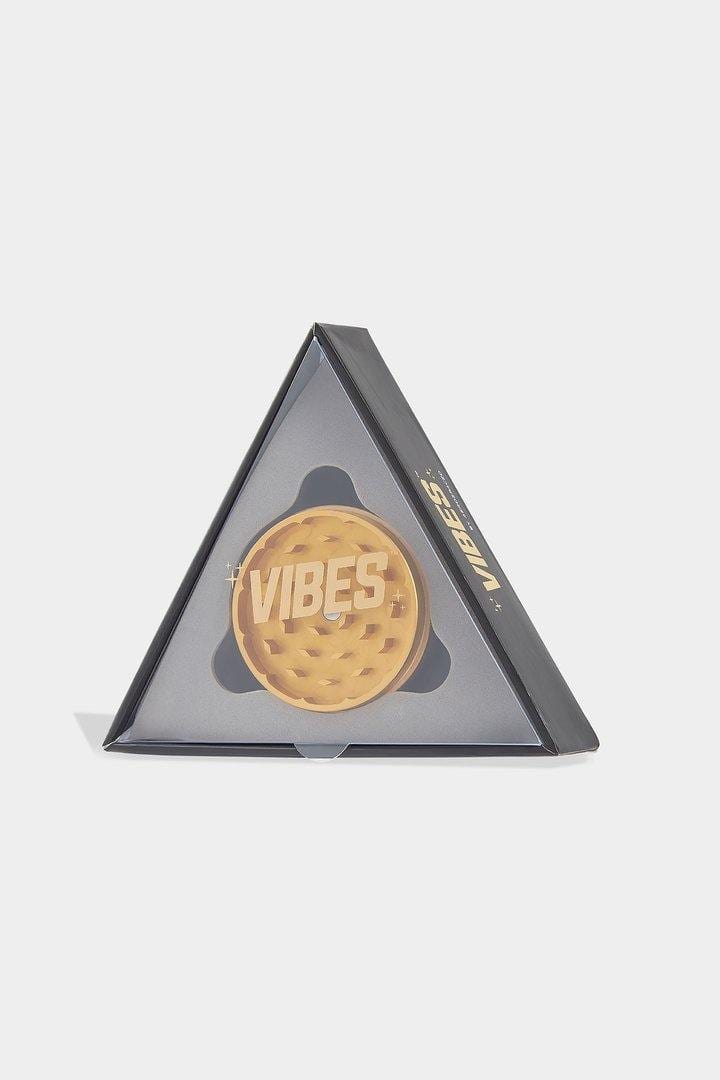 Aerospaced x Vibes Grinder 2Pcs - 2.5" - Gold Grinder Headies Hideout
