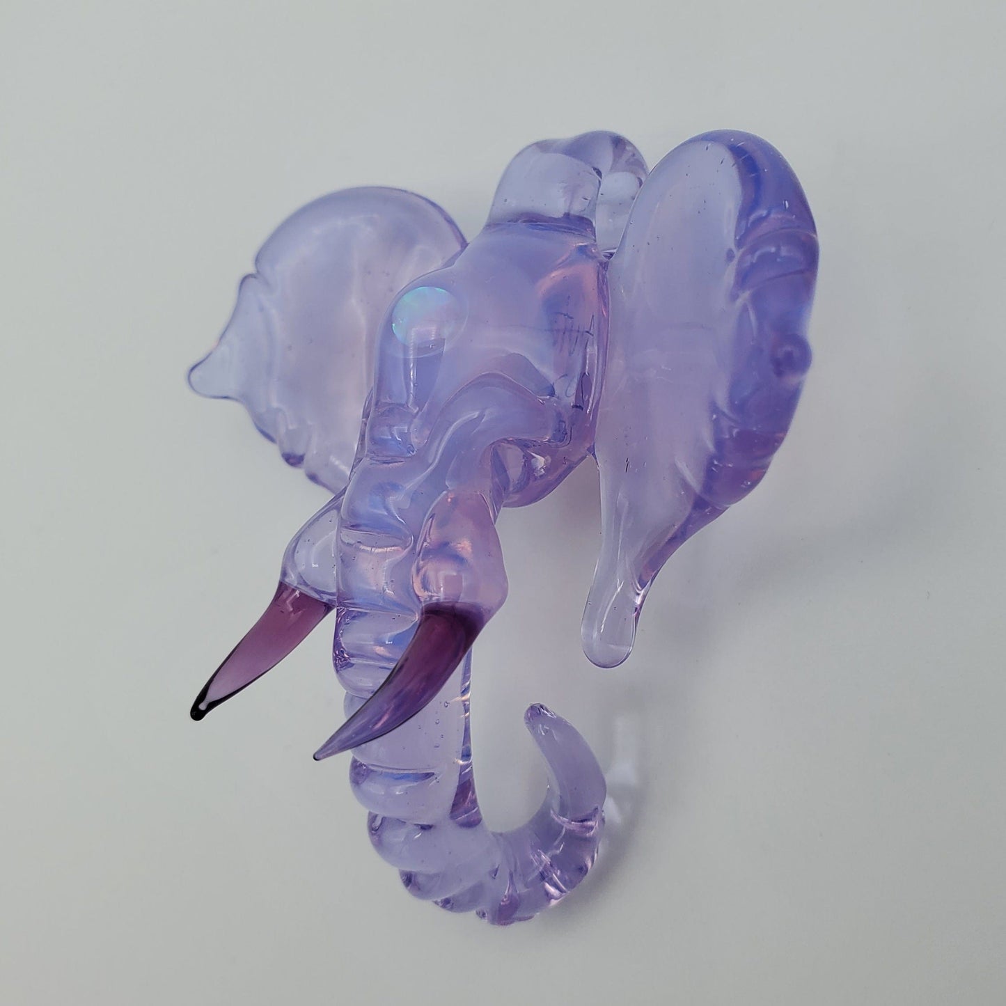 Aiuto Glass Elephant Pendant - Lucid and Gold Amethyst Pendant Headies Hideout