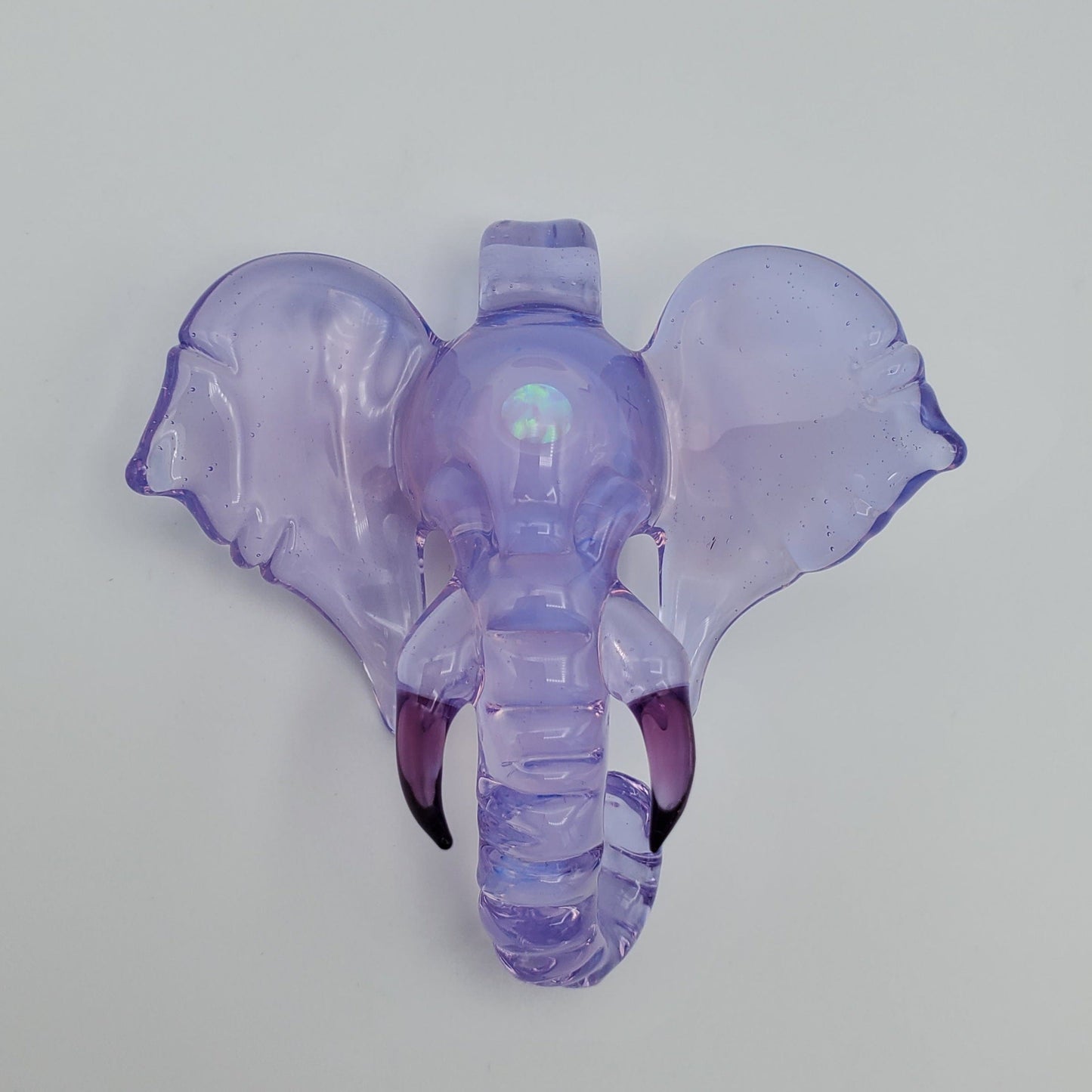 Aiuto Glass Elephant Pendant - Lucid and Gold Amethyst Pendant Headies Hideout