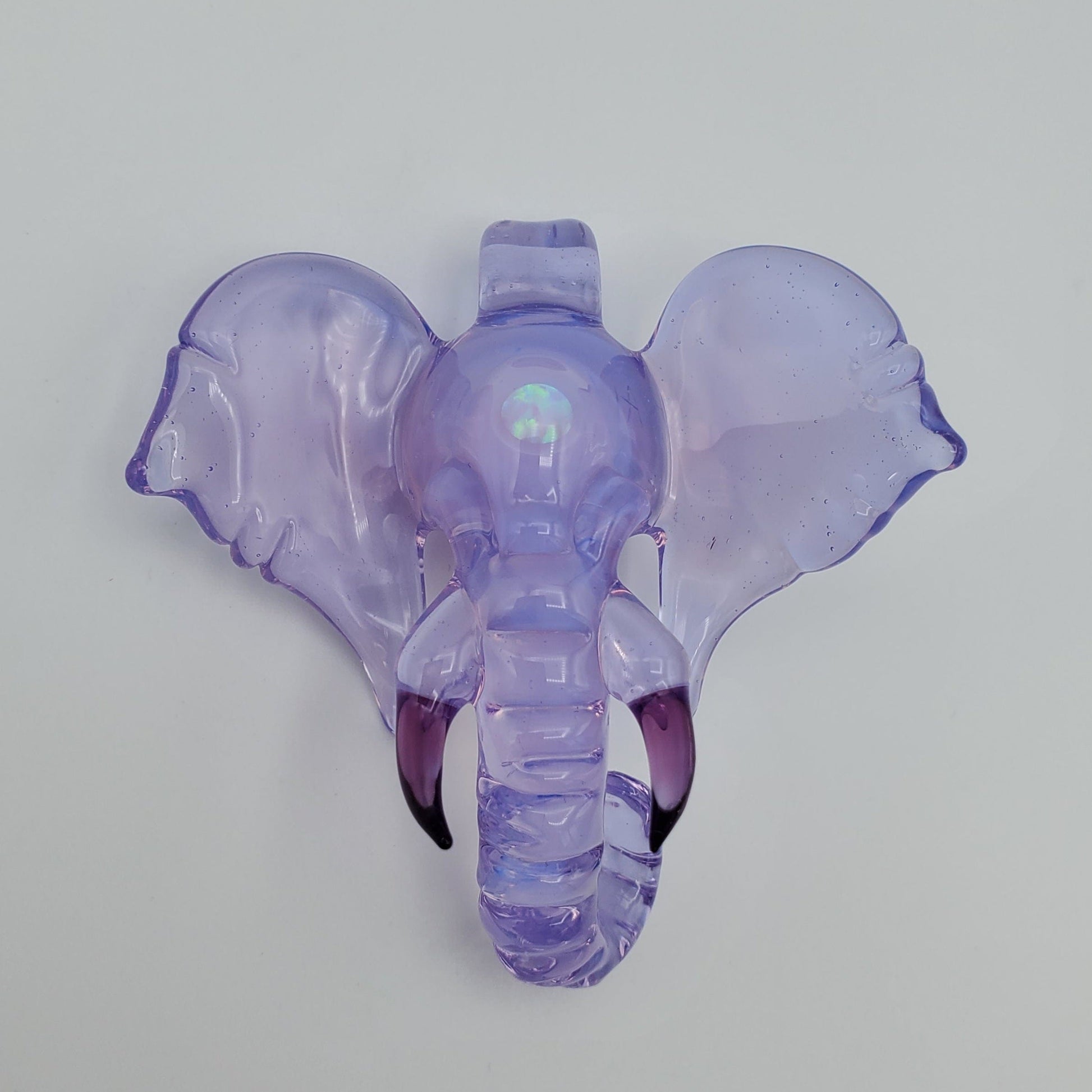 Aiuto Glass Elephant Pendant - Lucid and Gold Amethyst Pendant Headies Hideout
