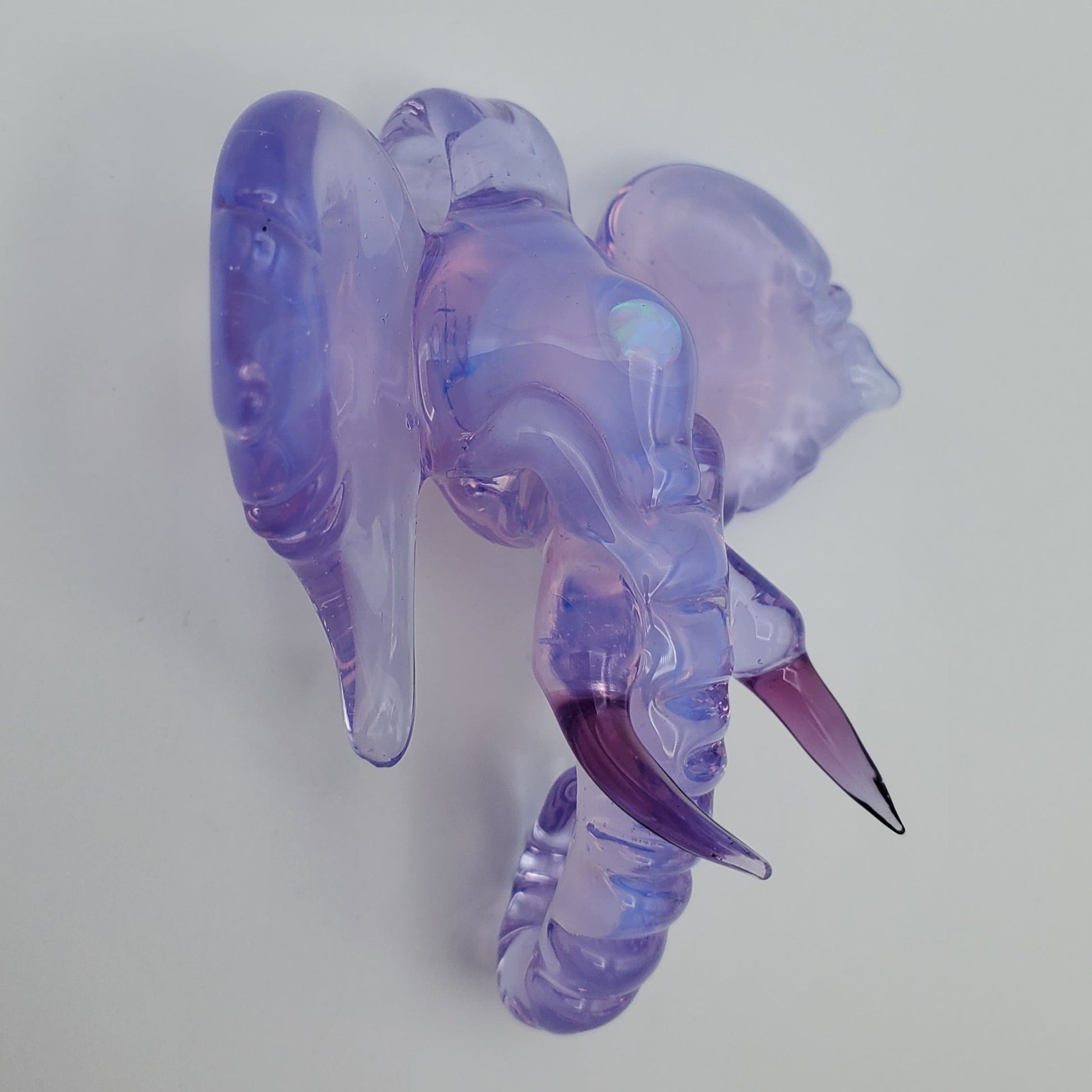 Aiuto Glass Elephant Pendant - Lucid and Gold Amethyst Pendant Headies Hideout