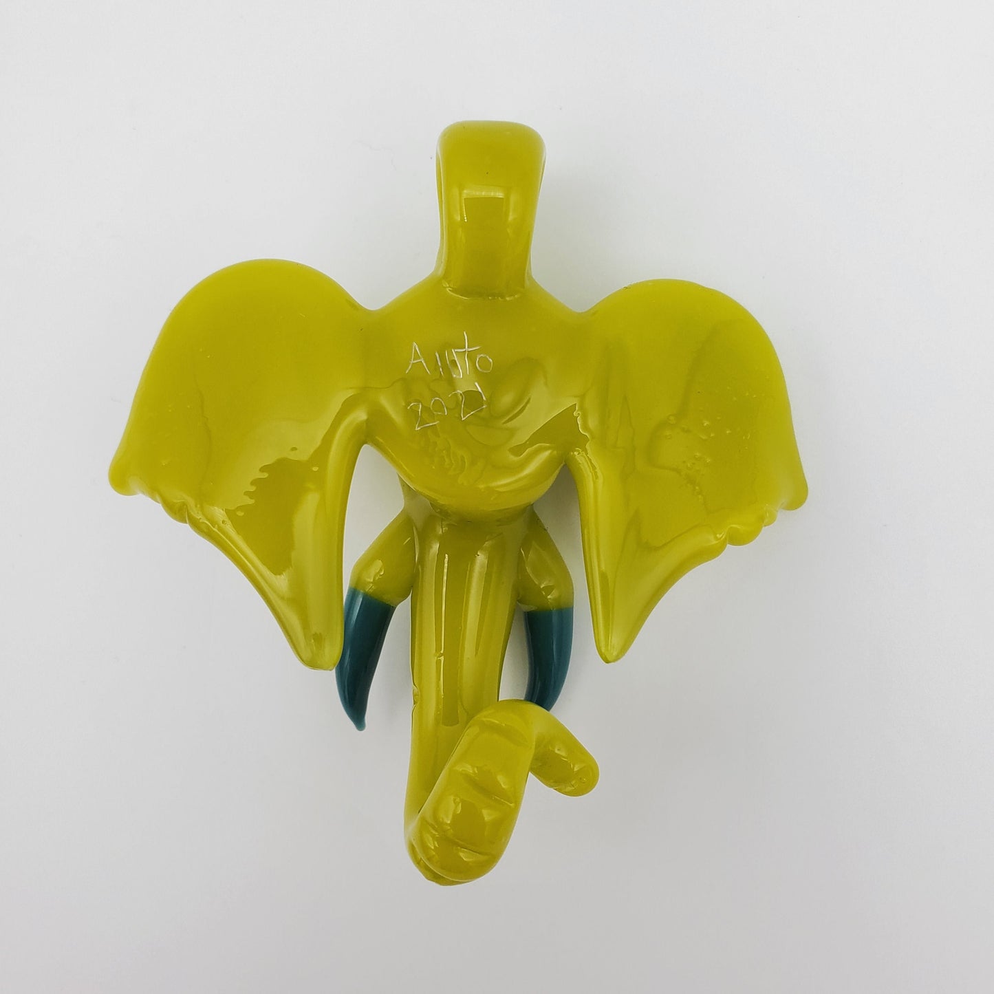 Aiuto Glass Elephant Pendant - Rosewell and Agua Azul Pendant Headies Hideout