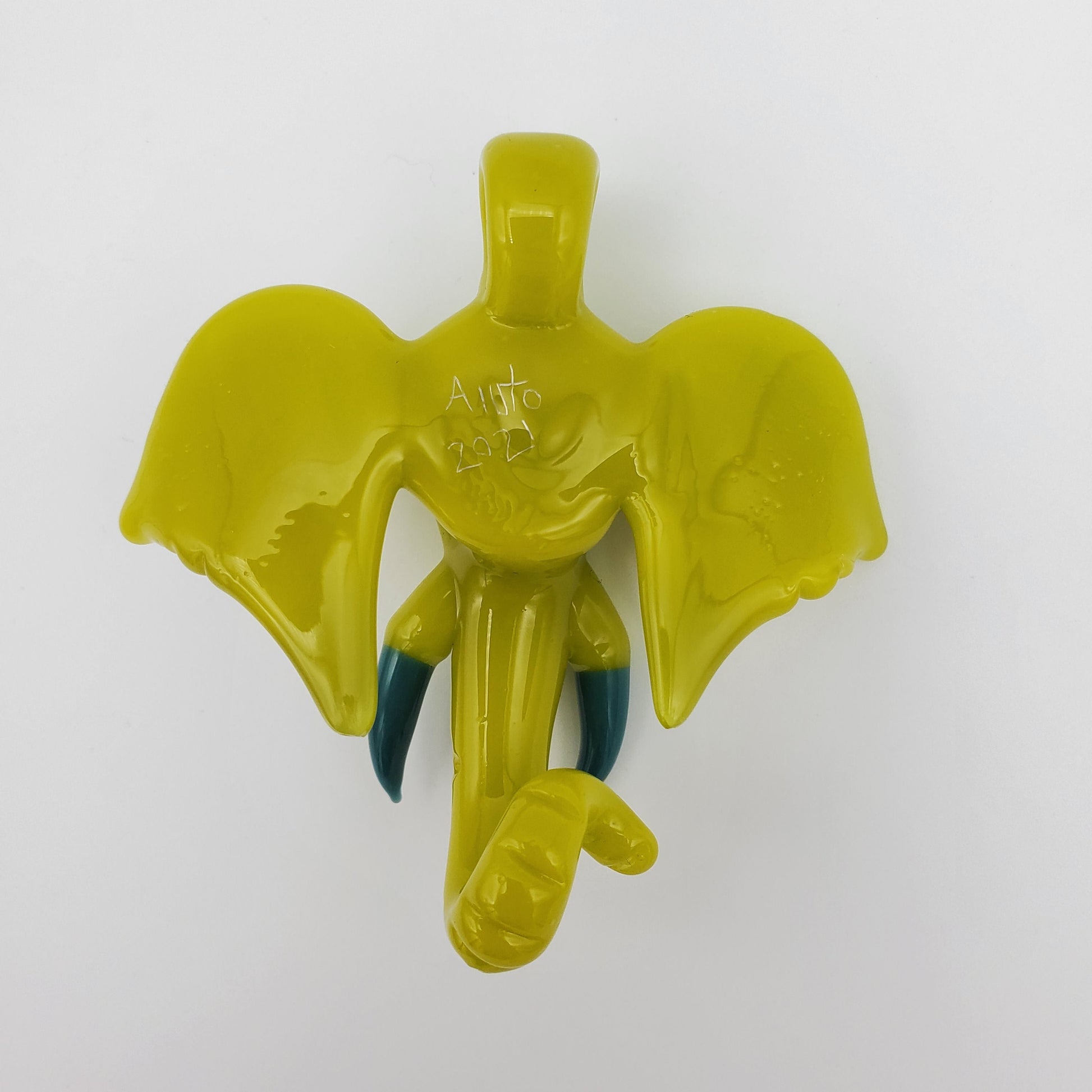 Aiuto Glass Elephant Pendant - Rosewell and Agua Azul Pendant Headies Hideout