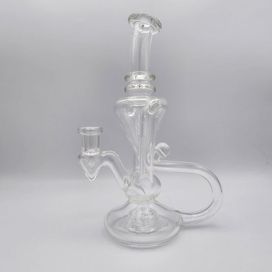 Boogie Glass Full-Size Dual Uptake Floating Recycler - Clear Headie Glass Headies Hideout