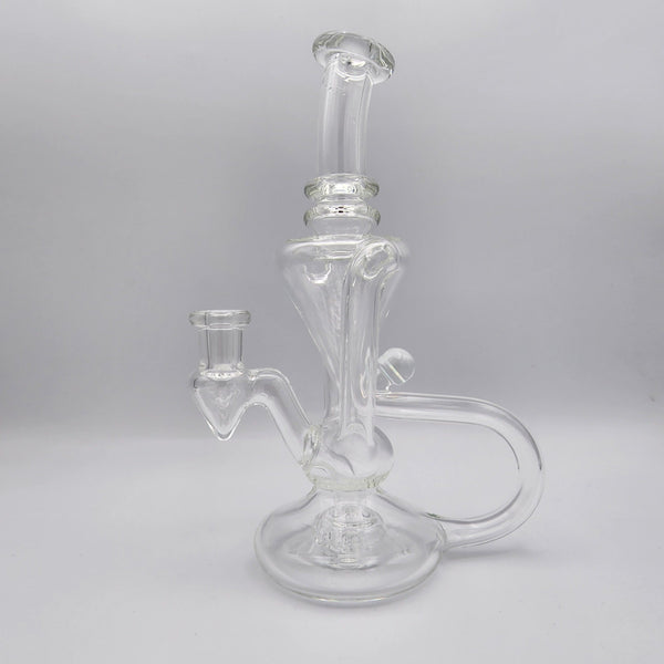 Boogie Glass Full-Size Dual Uptake Floating Recycler - Clear Headie Glass Headies Hideout
