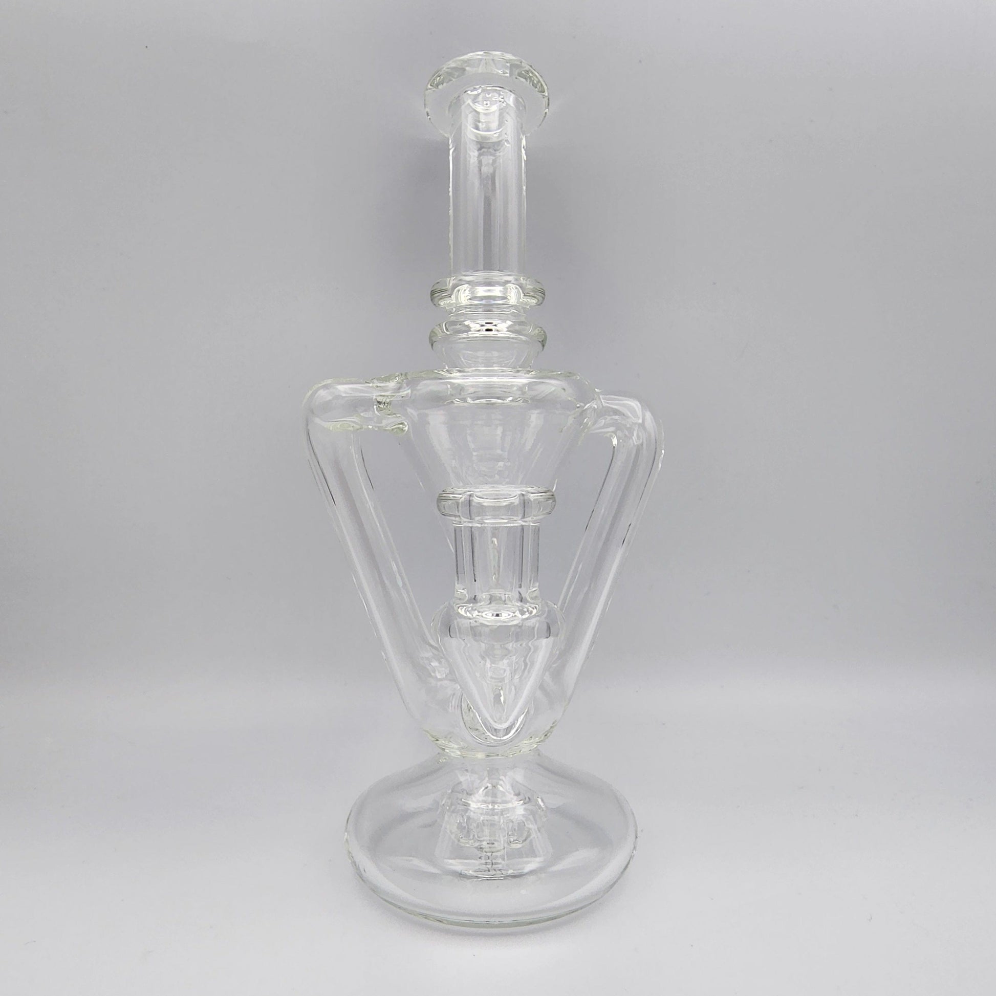 Boogie Glass Full-Size Dual Uptake Floating Recycler - Clear Headie Glass Headies Hideout