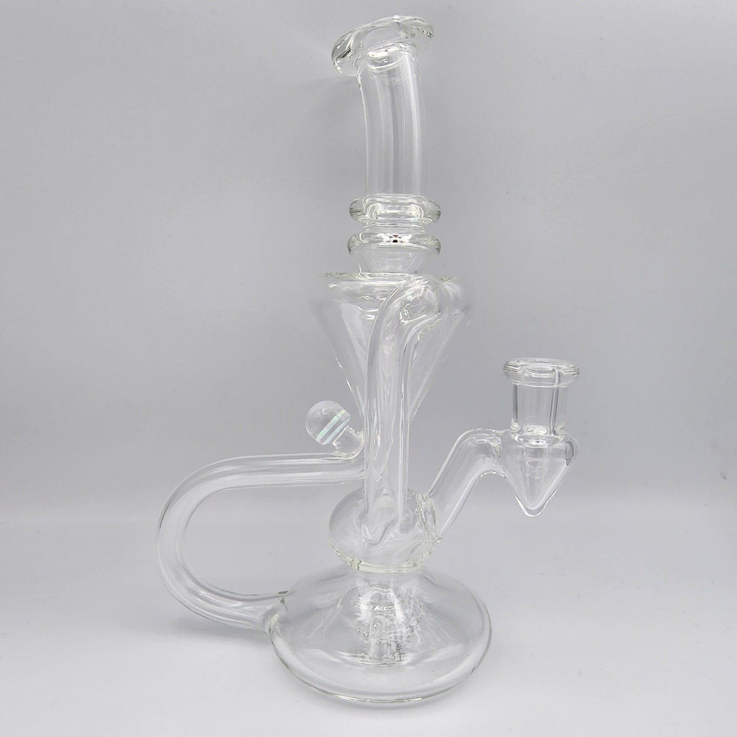 Boogie Glass Full-Size Dual Uptake Floating Recycler - Clear Headie Glass Headies Hideout