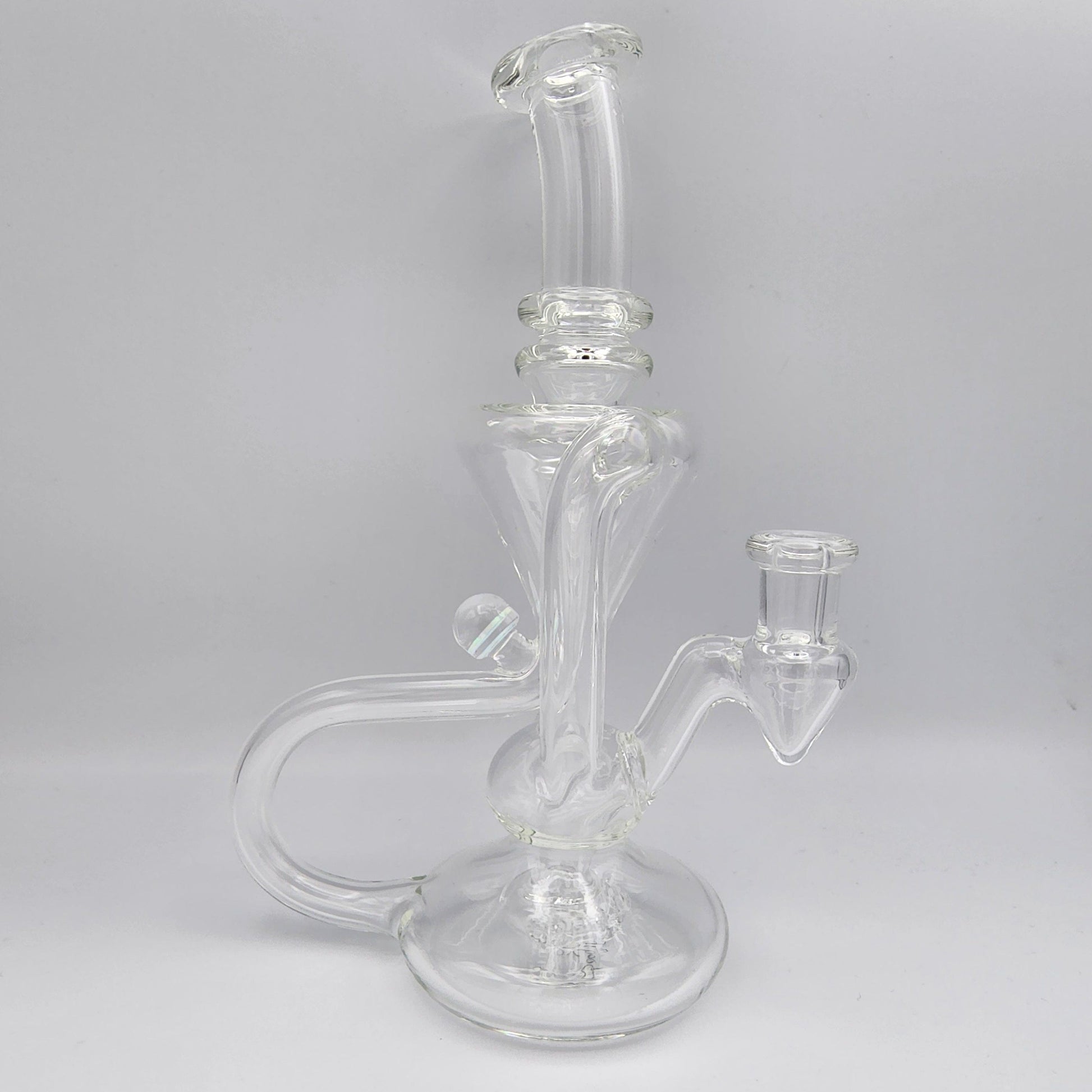 Boogie Glass Full-Size Dual Uptake Floating Recycler - Clear Headie Glass Headies Hideout
