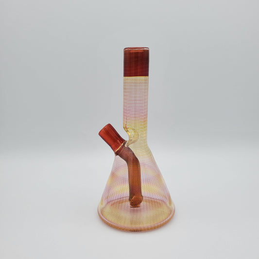 Charlie Shaw Glass Mini Beaker - Fume and Pomegranate Headie Glass Headies Hideout