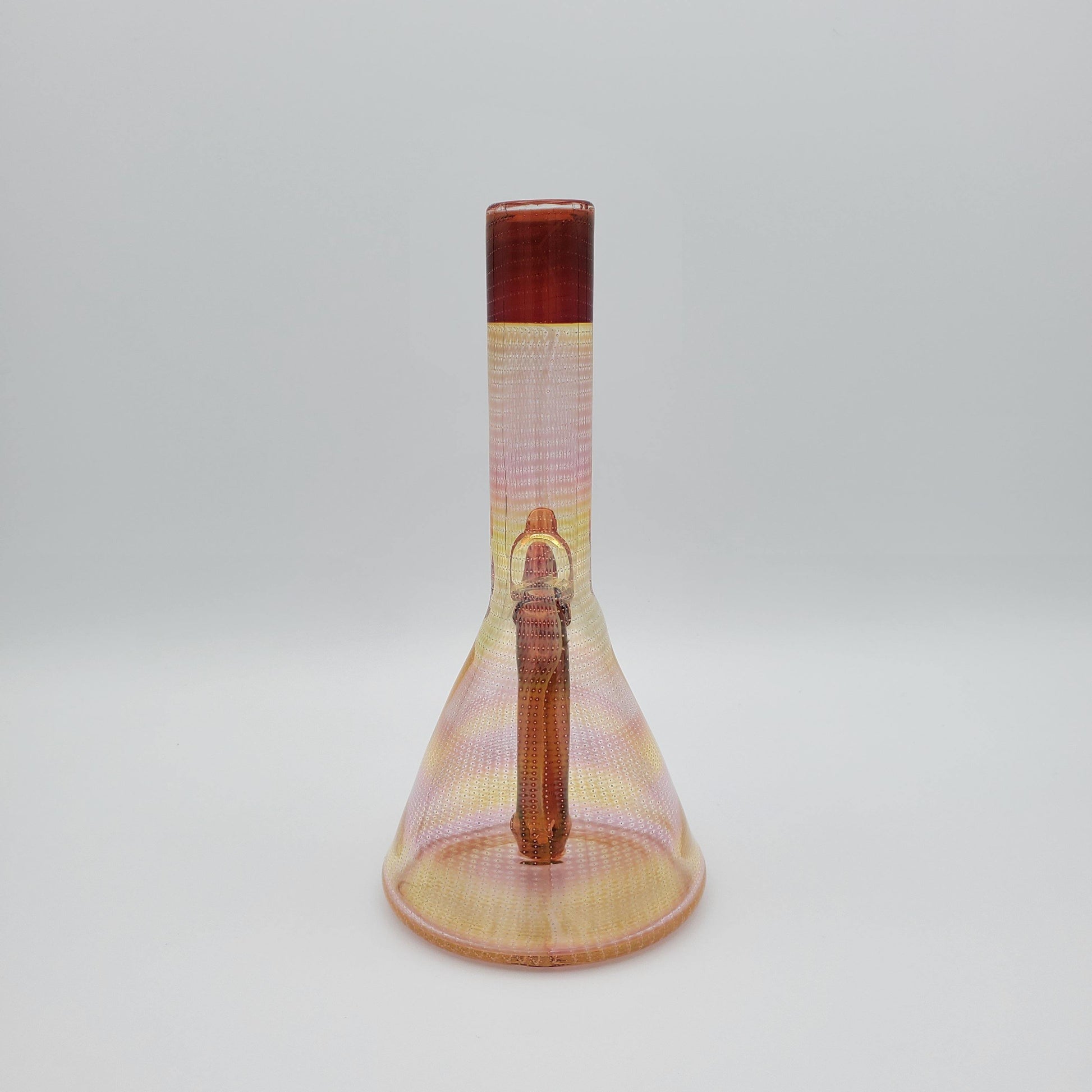 Charlie Shaw Glass Mini Beaker - Fume and Pomegranate Headie Glass Headies Hideout