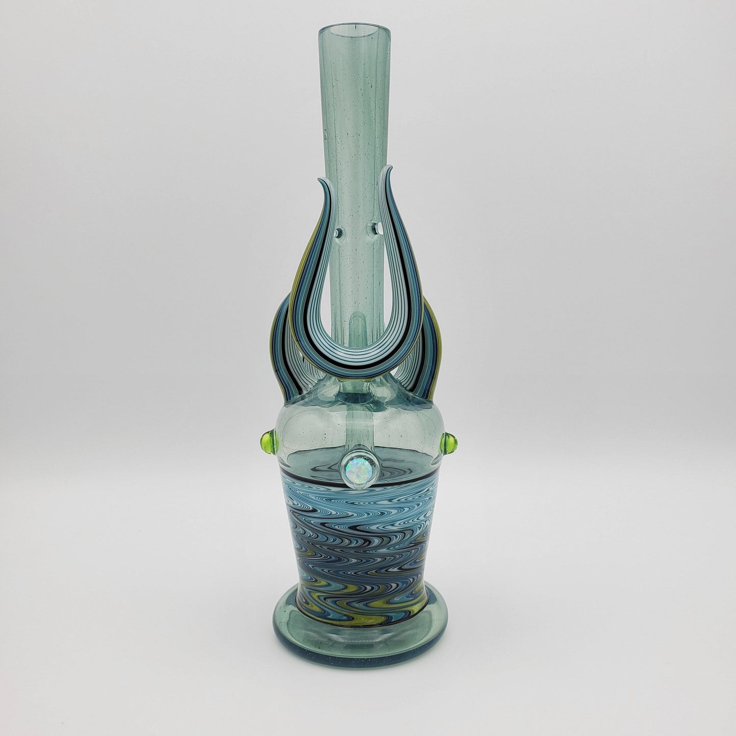 Crux Glass Horned Tube - Dark Nitrous Headie Glass Headies Hideout