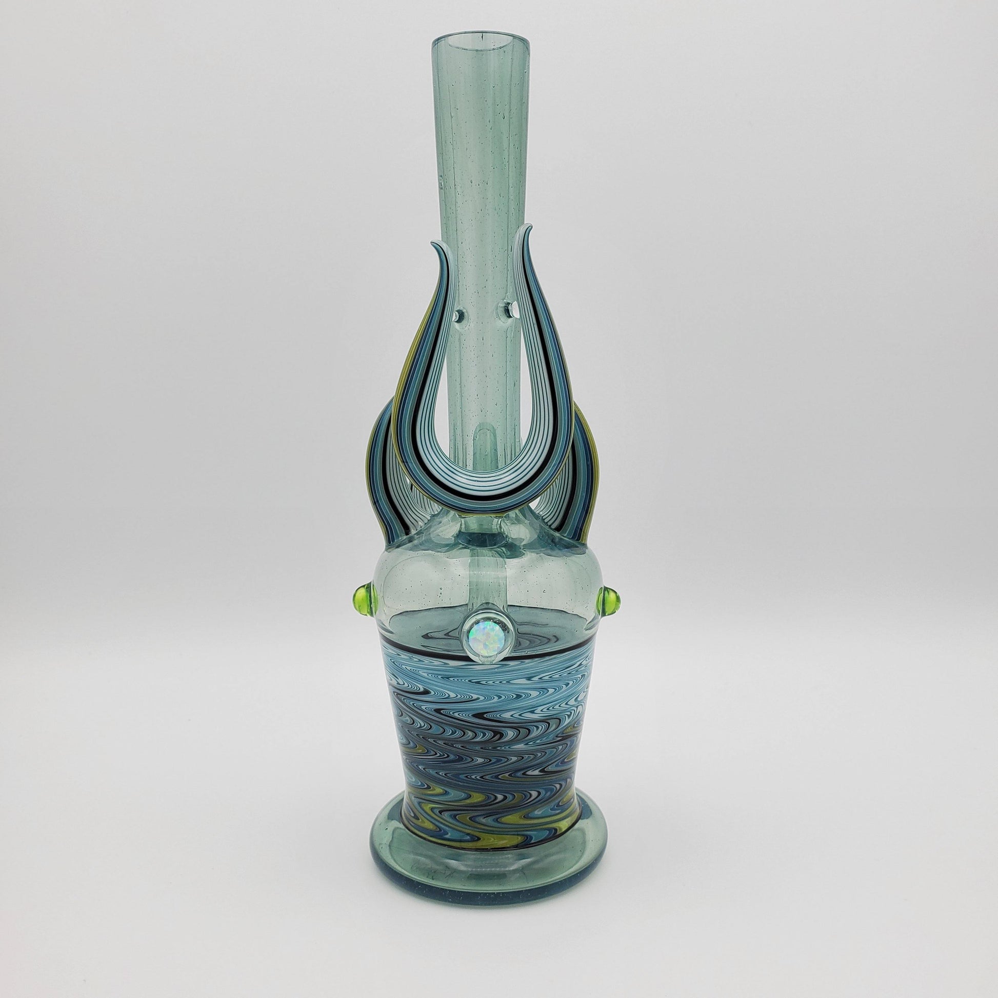 Crux Glass Horned Tube - Dark Nitrous Headie Glass Headies Hideout