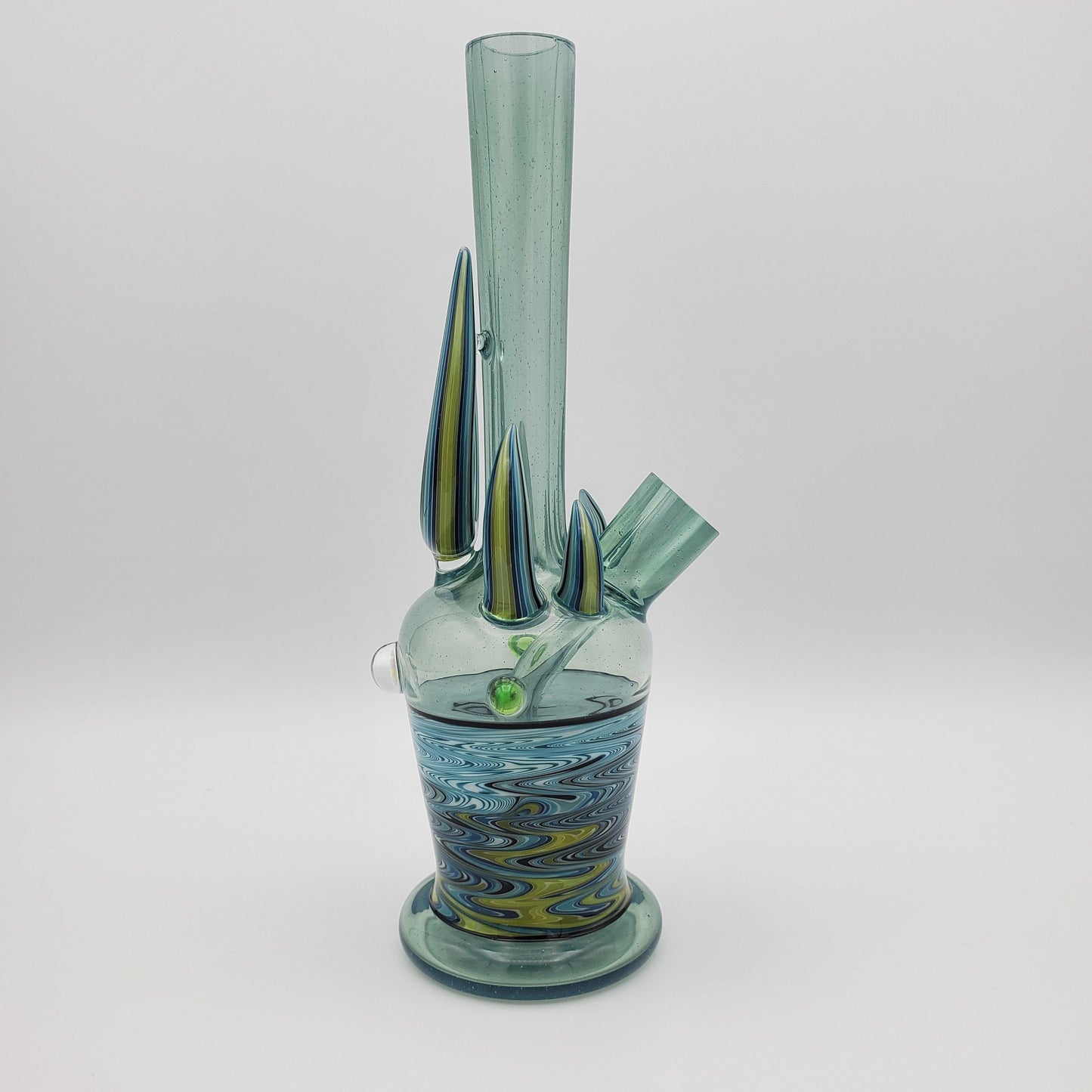 Crux Glass Horned Tube - Dark Nitrous Headie Glass Headies Hideout