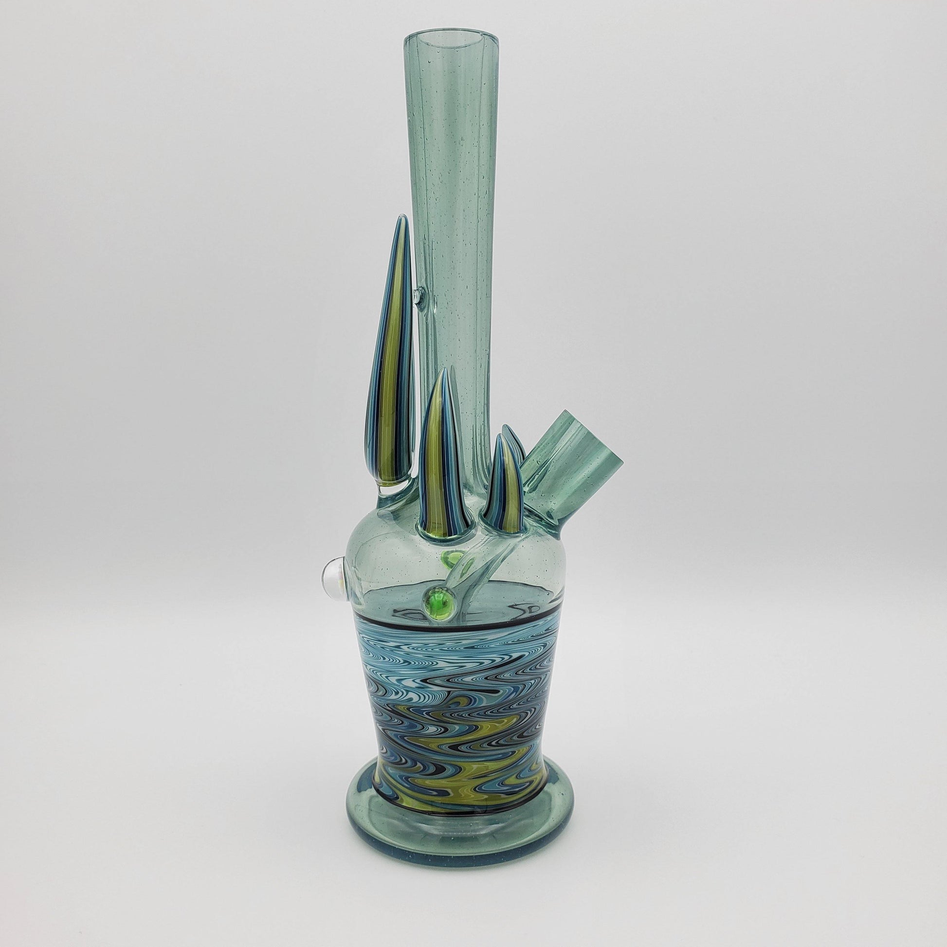 Crux Glass Horned Tube - Dark Nitrous Headie Glass Headies Hideout