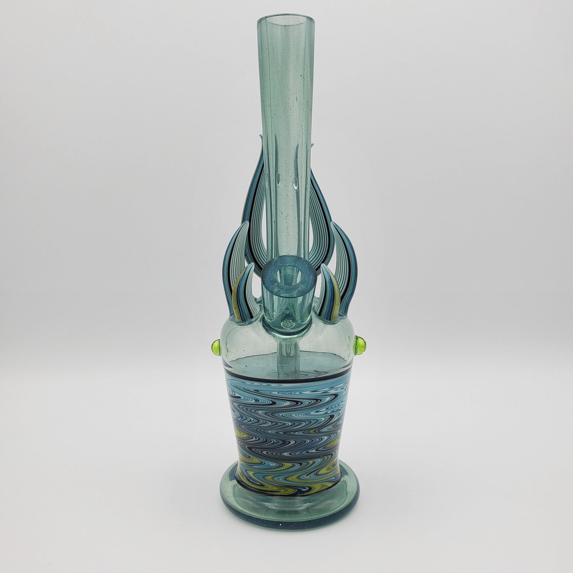 Crux Glass Horned Tube - Dark Nitrous Headie Glass Headies Hideout