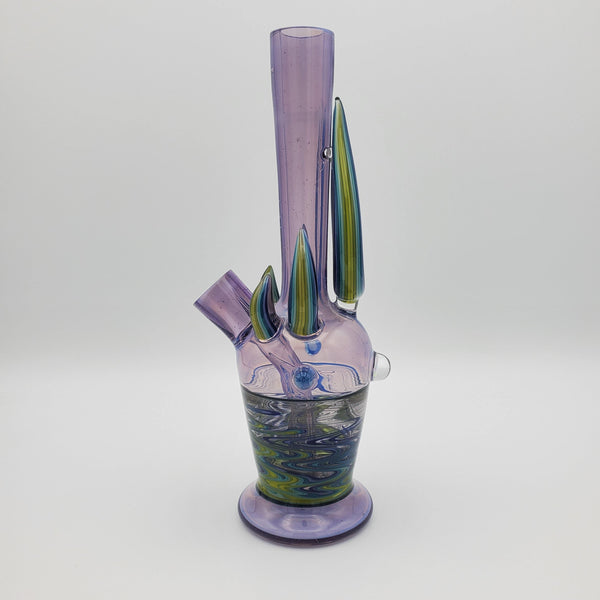 Crux Glass Horned Tube - WildBerry Over Global Headie Glass Headies Hideout