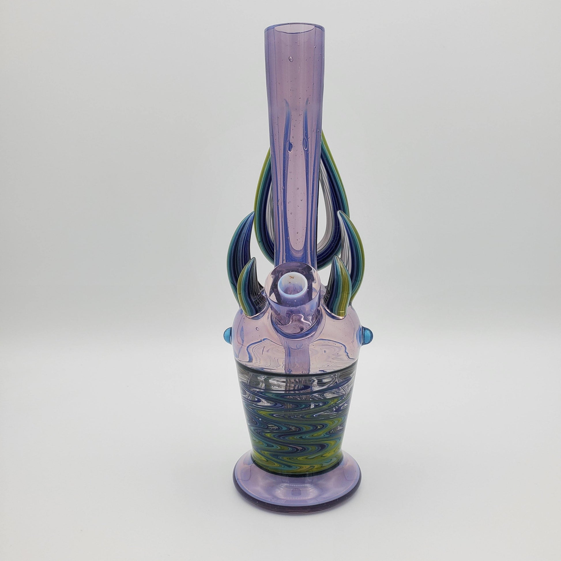 Crux Glass Horned Tube - WildBerry Over Global Headie Glass Headies Hideout