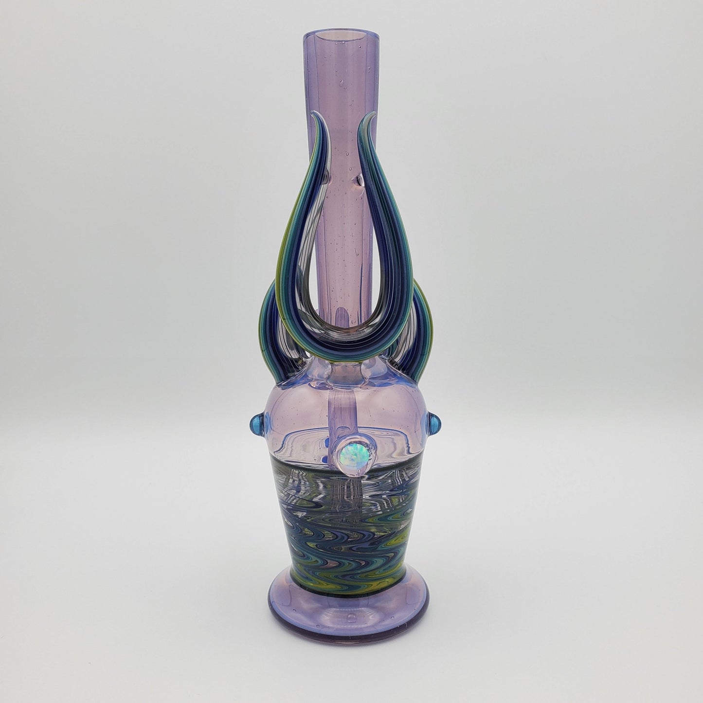 Crux Glass Horned Tube - WildBerry Over Global Headie Glass Headies Hideout