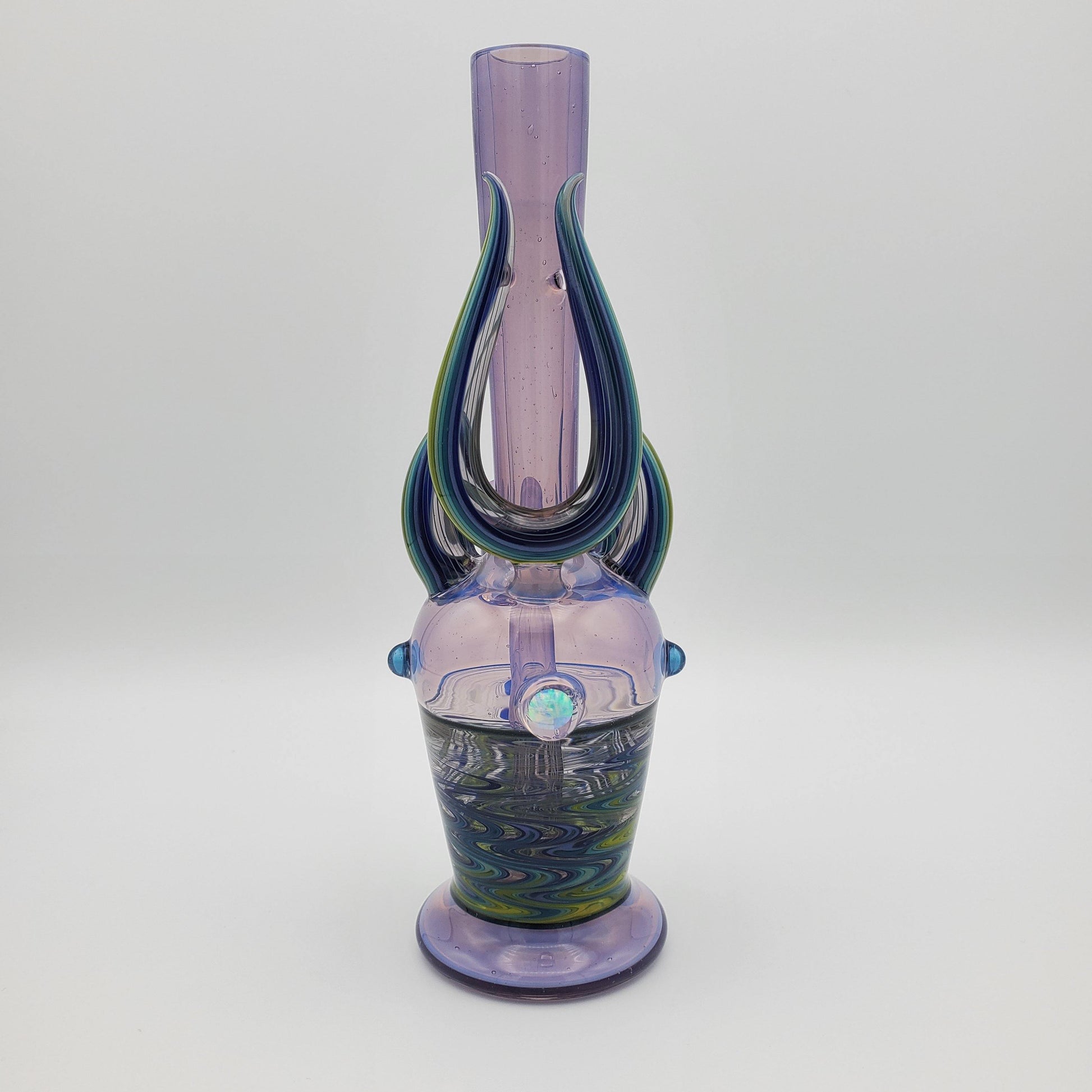 Crux Glass Horned Tube - WildBerry Over Global Headie Glass Headies Hideout