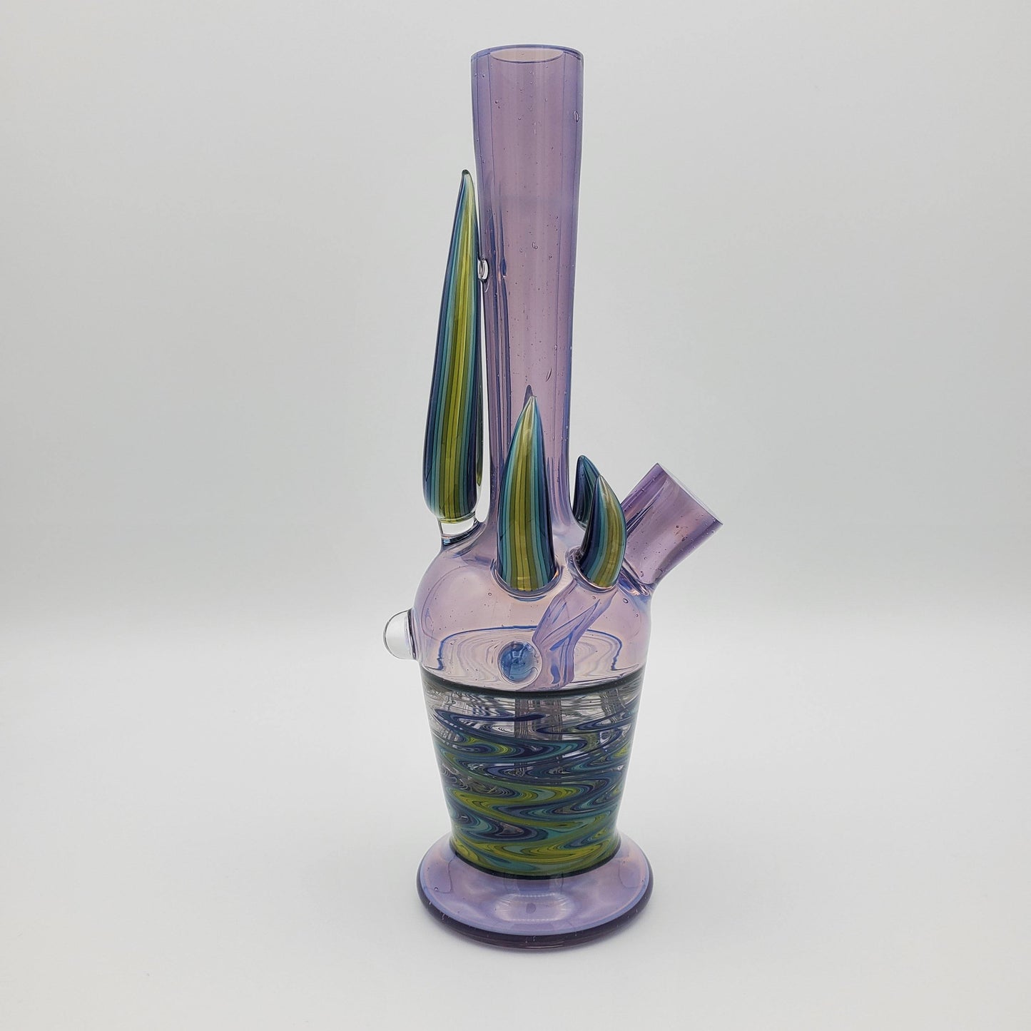 Crux Glass Horned Tube - WildBerry Over Global Headie Glass Headies Hideout