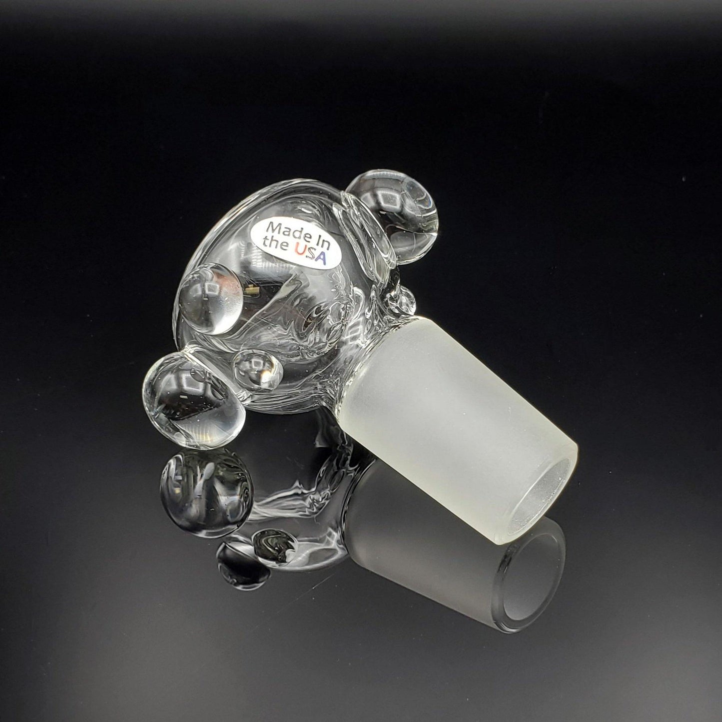 Freddy Home Blown Glass - 19mm Clear Pushdown Bowl Slide Headies Hideout